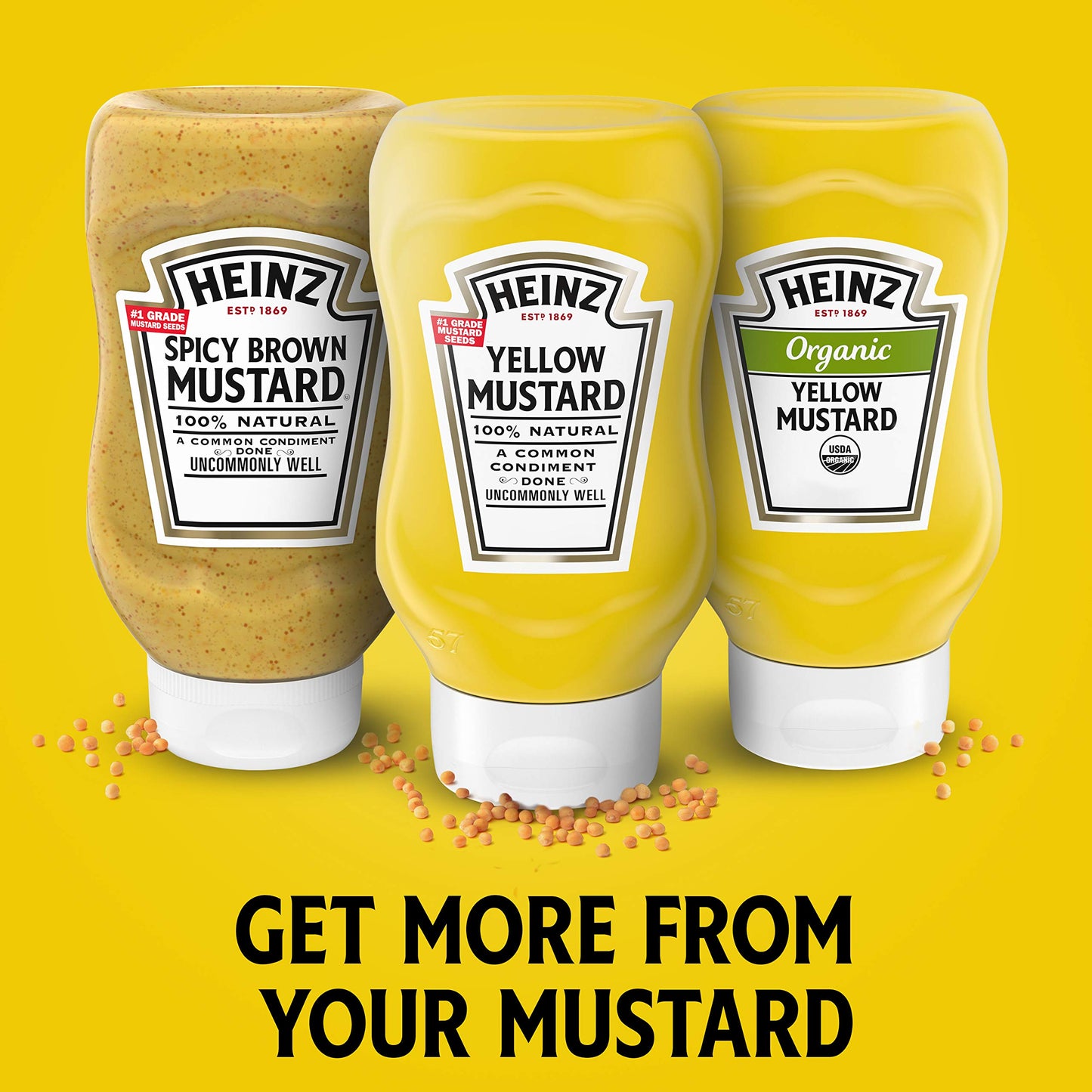 Heinz Yellow Mustard, 20 oz Bottle