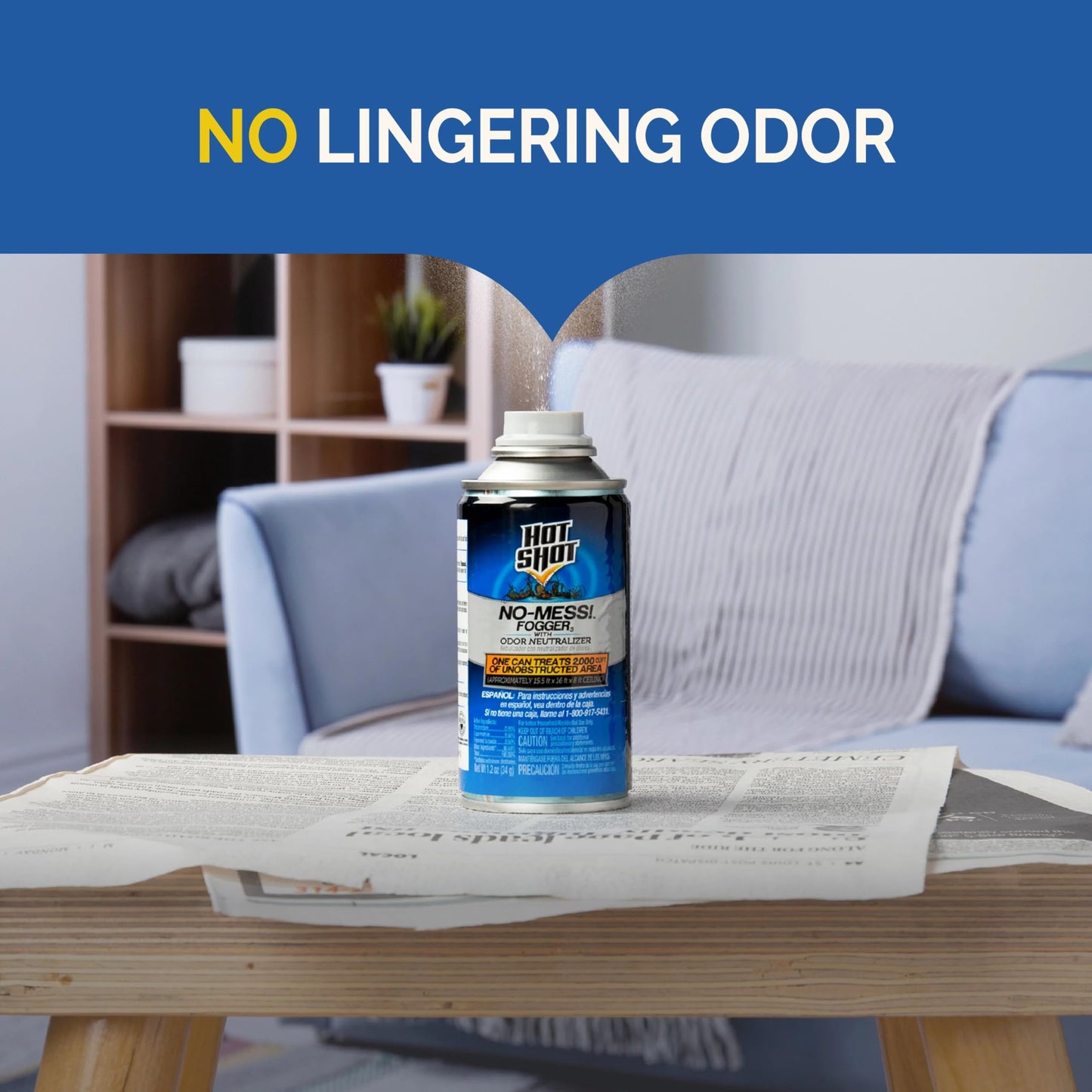 Hot Shot Fogger With Odor Neutralizer, Kills Roaches, Ants, Spiders & Fleas, 3 Count, 2 Ounce Pack of 2