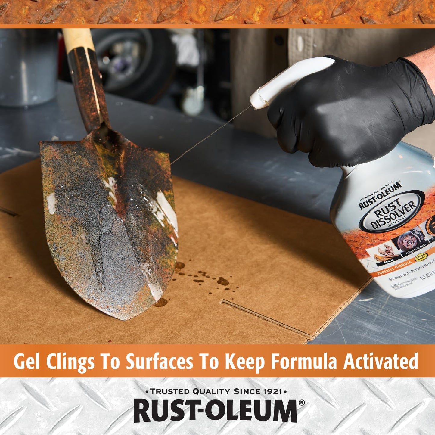 Rust-Oleum Rust Dissolver Trigger Spray Gel | Heavy-Duty Corrosion Remover for Metal Tools, Cars, Bikes, Grills, Bolts, Firearms & More | 32 oz