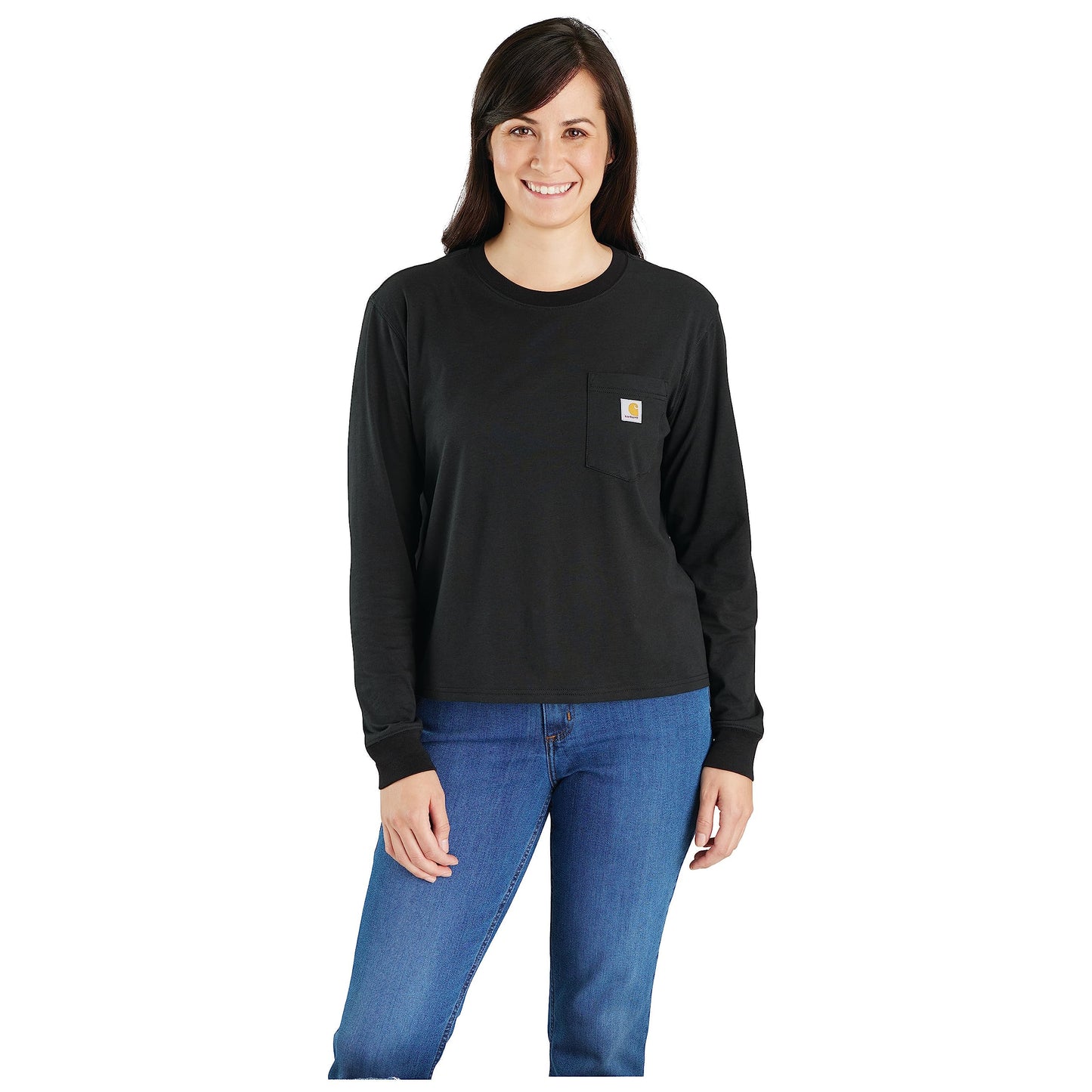 Carhartt Women's Loose Fit Lightweight Long-Sleeve Crewneck Pocket T-Shirt