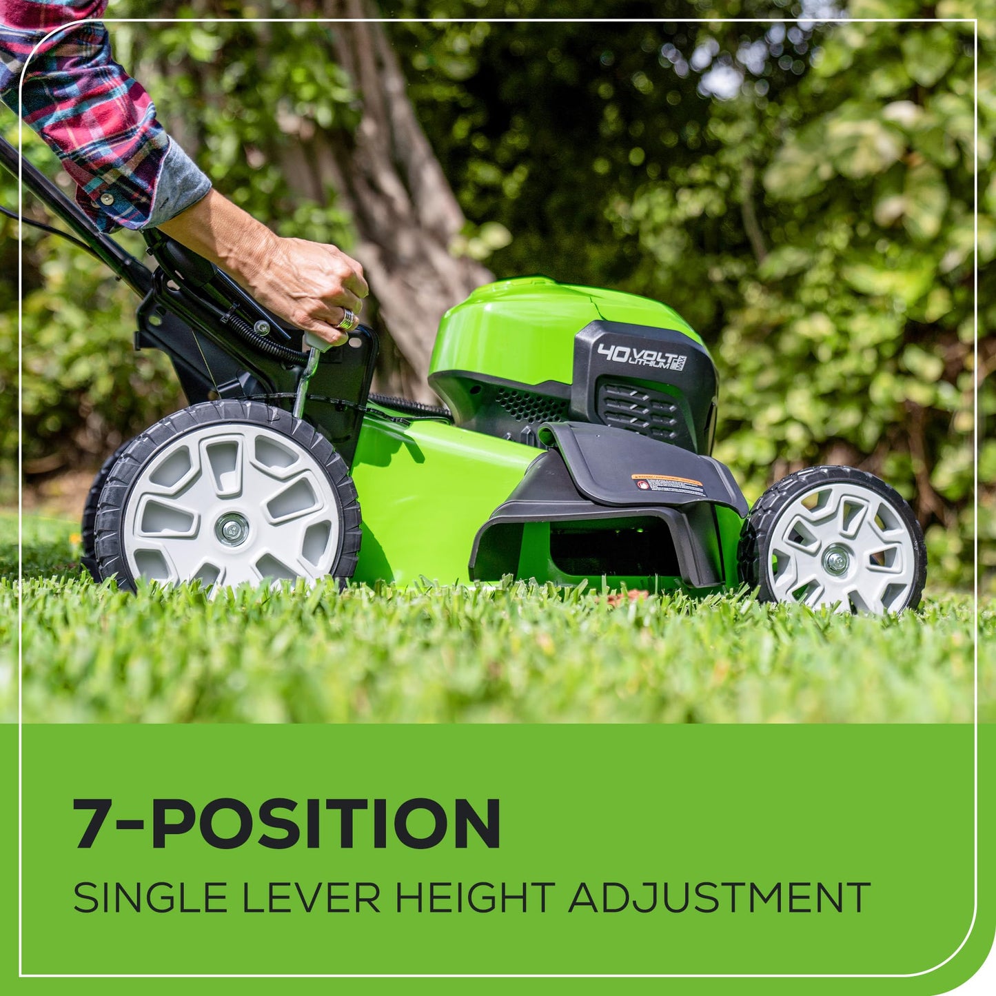 Greenworks 40V 16" Cordless Lawn Mower, Ultra-Light Push Mower with 4.0Ah Battery & Charger(75+ Tool Compatibility, 45Min Runtime)