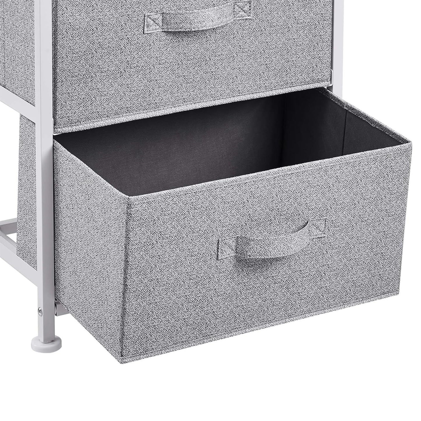 Amazon Basics Fabric 4-Drawer Storage Organizer Unit for Closet, Bedroom, White