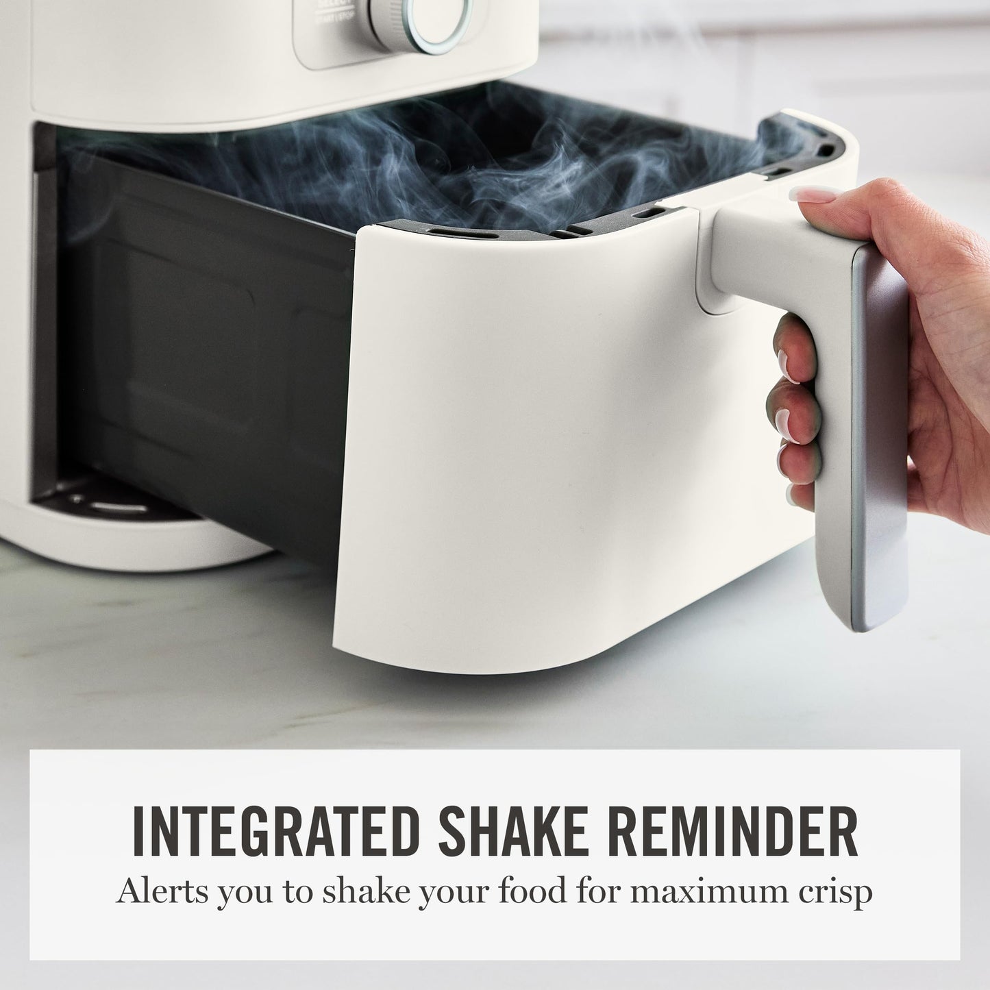 Martha Stewart 6QT Air Fryer, 6-in-1, Bake, Broil, Roast, Air Fry, Dehydrate, Reheat, Ceramic Non-Stick Basket, Crispy Results Fast, 400°F Max Temp, Shake Reminder, Auto Shut-Off, Honeydew Green