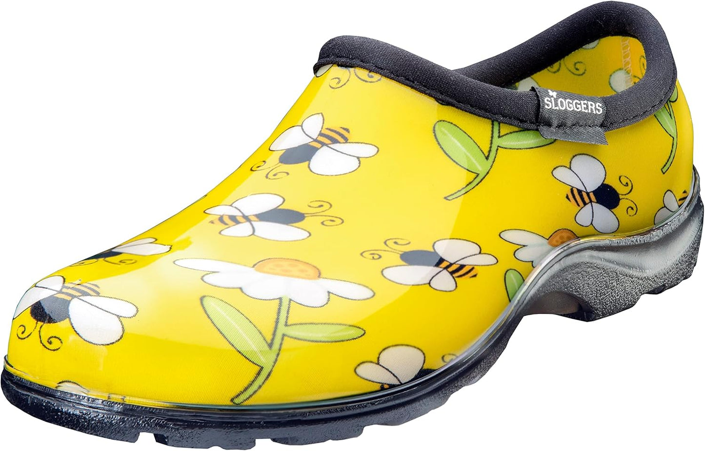 Sloggers Original Waterproof Rain and Garden Shoe for Women– Outdoor Slip-On Garden Clog - Made in The USA with Premium Comfort Insole and Arch Support - Classic Chicken Black, Size 8