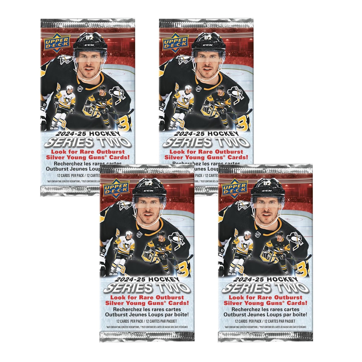 2024/25 Upper Deck Series 2 Hockey Blaster Box, 4 Packs Per Box, 12 Cards Per Pack