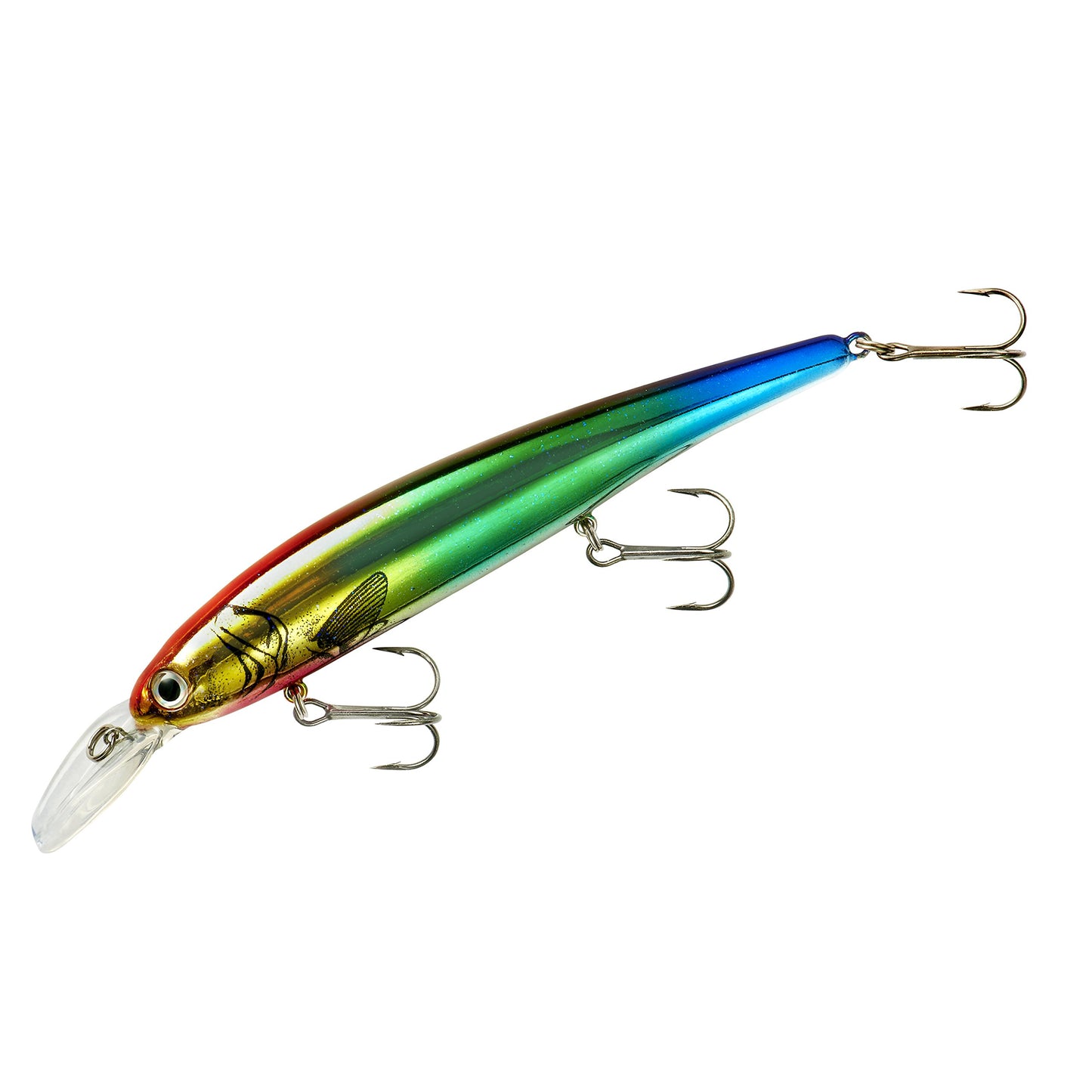 Bandit Lures 4 3/4-Inch Slender Minnow Jerkbait Trolls Up to 27 Feet Deep, Universal Color Patterns, 1 Piece