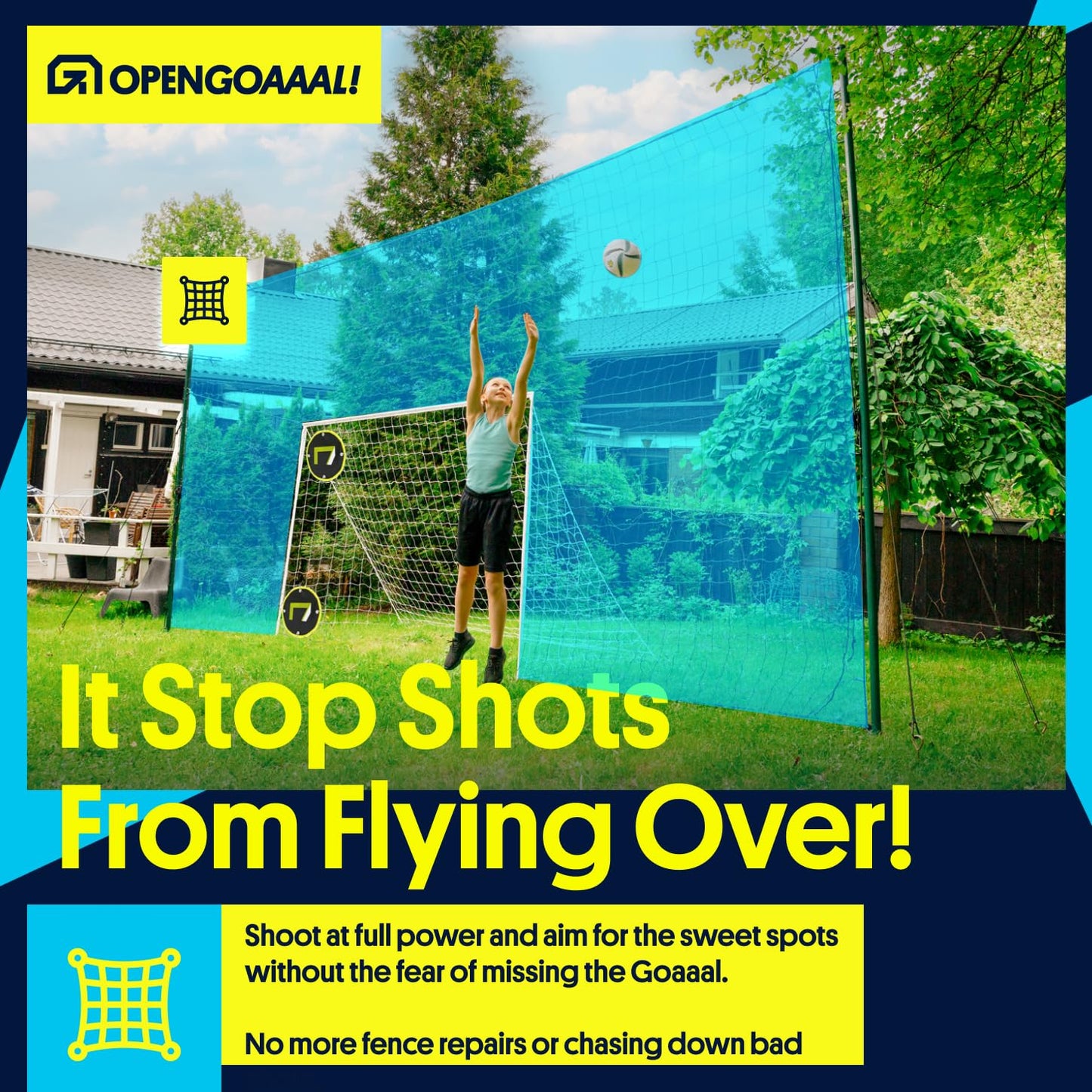 Open Goaaal Soccer Rebounder/Goal/Backstop All-in-One (Standard)