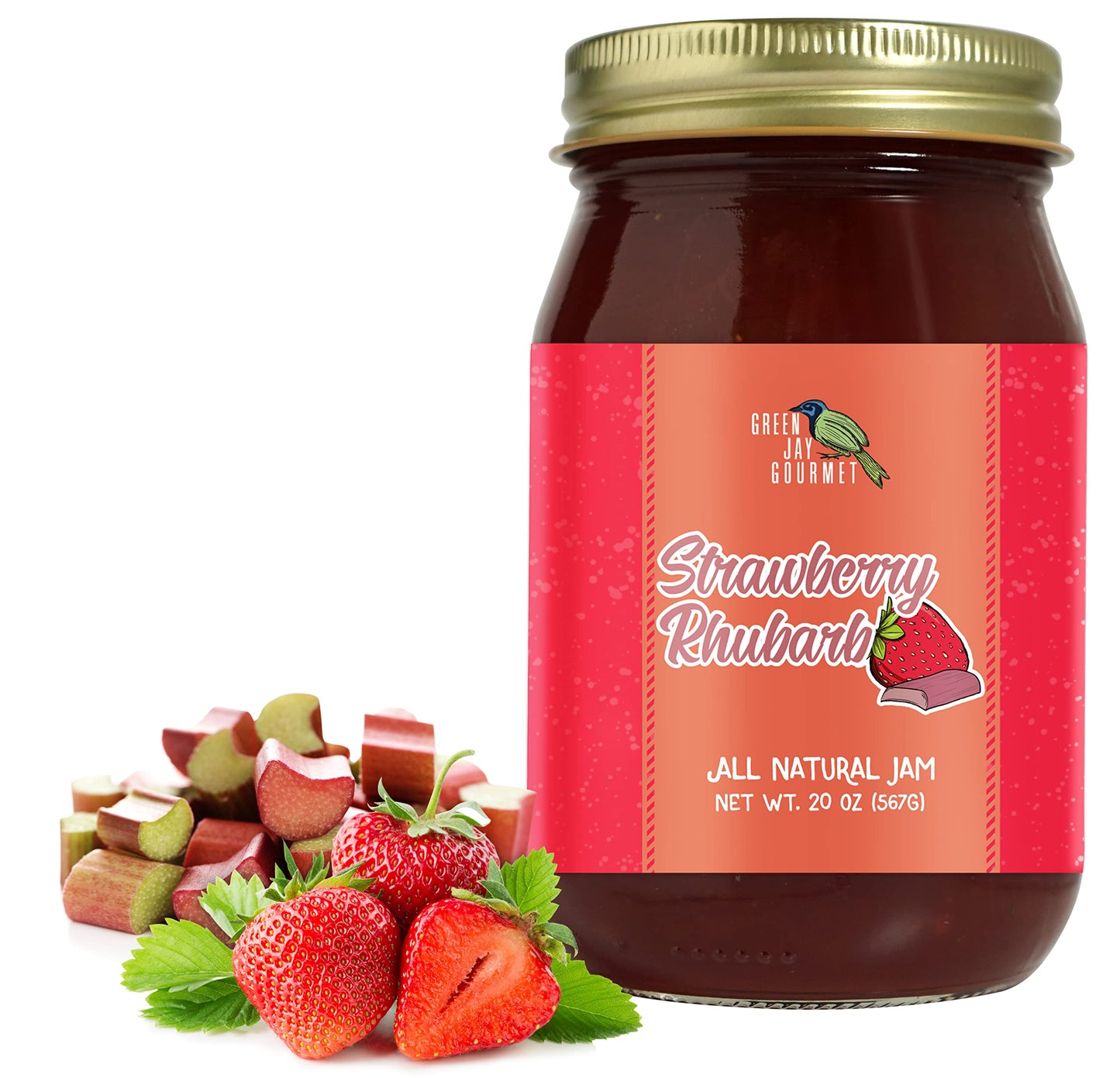 Green Jay Gourmet Spicy Jam Variety Pack - All-Natural Raspberry Jalapeno Jam, Strawberry Jalapeno Jam, Blackberry Jalapeno Jam - Vegan, Gluten-free Jam - No Preservatives - USA Made - 3 x 20 Ounces