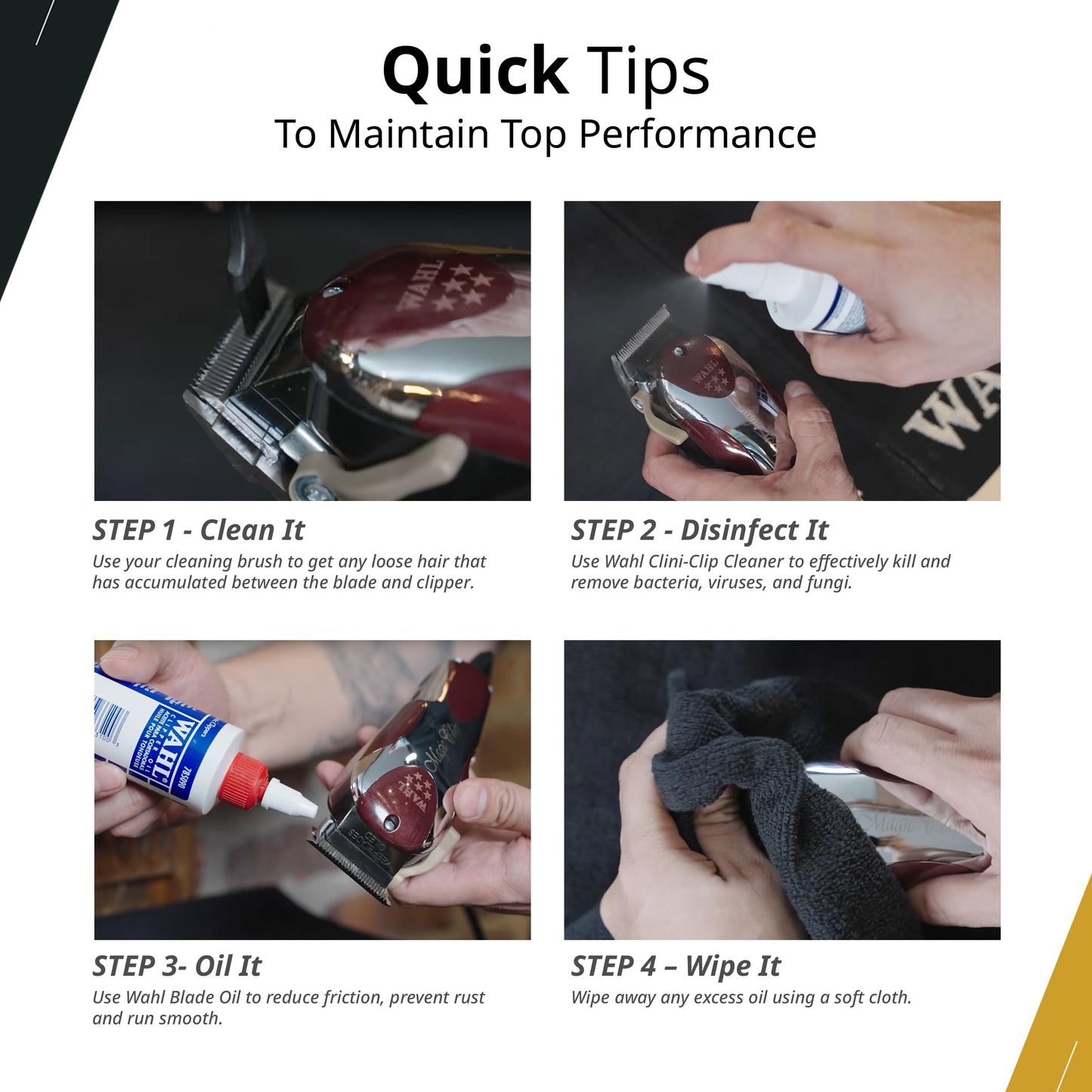 Wahl Professional 5-Star Barber Combo, Corded Legend Clipper & Hero T-Blade Trimmer Set, Black/Gold Finish