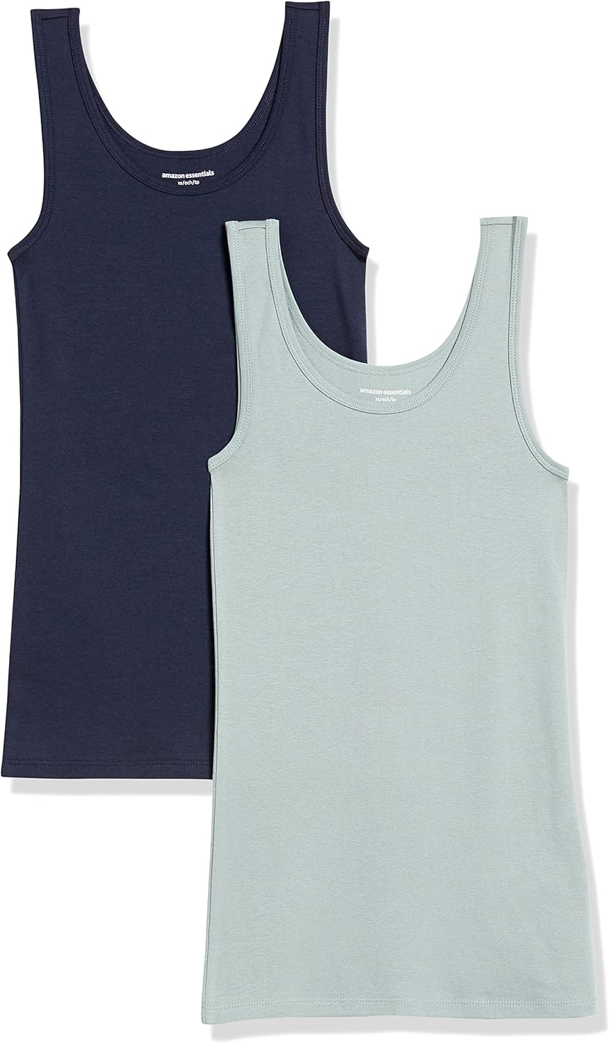 Amazon Essentials Women's Slim-Fit Scoop Neck Tank Top, Pack of 2