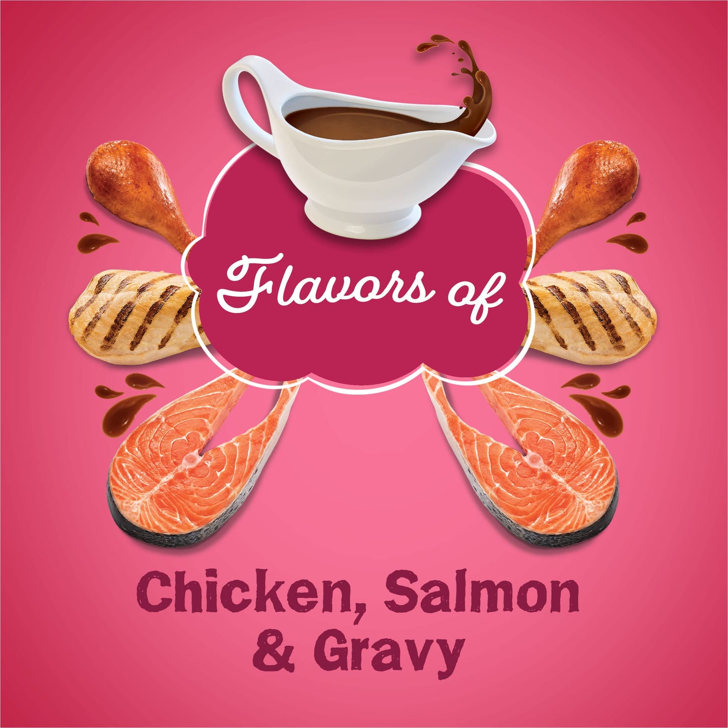 Purina Friskies Dry Cat Food Gravy Swirl'd With Flavors of Chicken, Salmon and Gravy - 22 lb. Bag