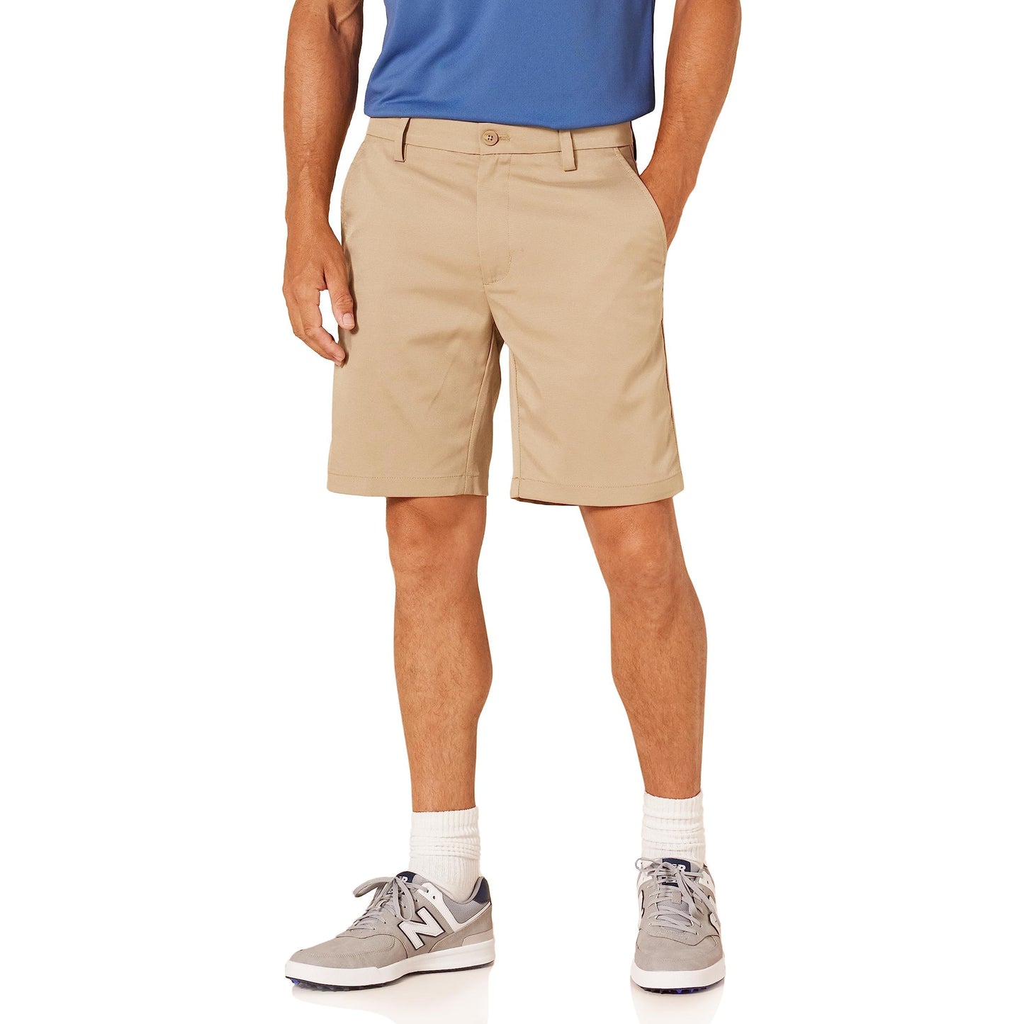 Amazon Essentials Men's Slim-Fit Stretch Golf Short, Khaki Brown, 32