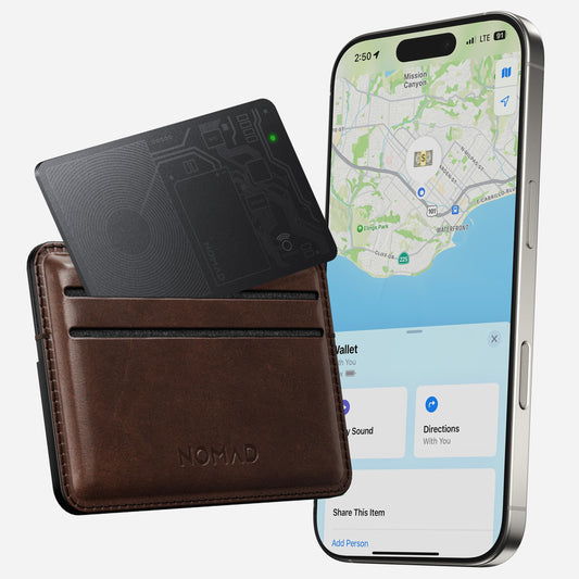 Nomad Tracking Card, Slim Card Tracker With IPX7 Waterproof and Dust Proof - Card Tracker for Wallet, Luggage & Passport, 5 Months Gps Tracker Long Battery Life, Rechargeable, Compatible with iOS Only