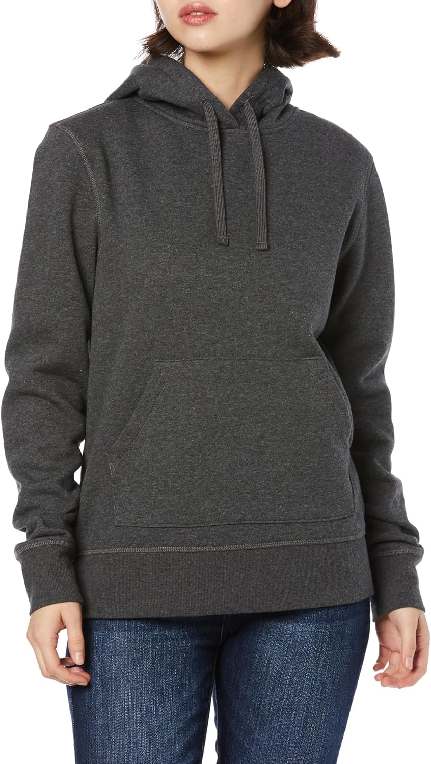 Amazon Essentials Women's Regular-Fit Brushed Back Fleece Pullover Hoodie (Available in Plus Size)