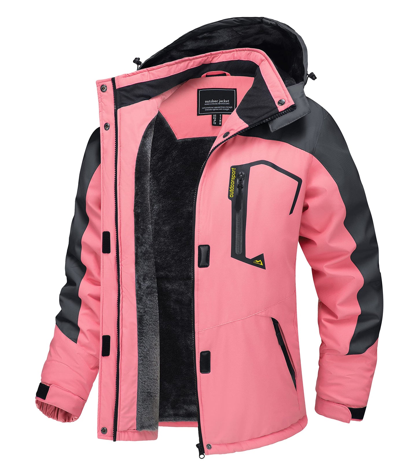 TACVASEN Women's Winter Jacket Waterproof Ski Jacket Hooded Fleece Lined Warm Snow Coat Mountain Windproof Rain Windbreaker