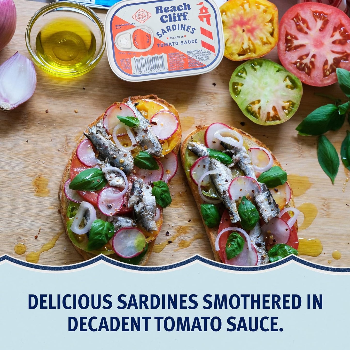 Beach Cliff Sardines in Water, 3.75 oz Can (Pack of 12) - Wild Caught Sardines - 12g Protein per Serving - Gluten Free, Keto Friendly