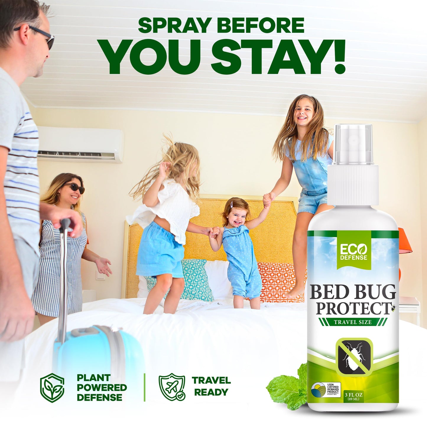 Eco Defense Bed Bug Killer - Bed Bug Spray & Dust Mite Spray - Natural Treatment - 16 oz