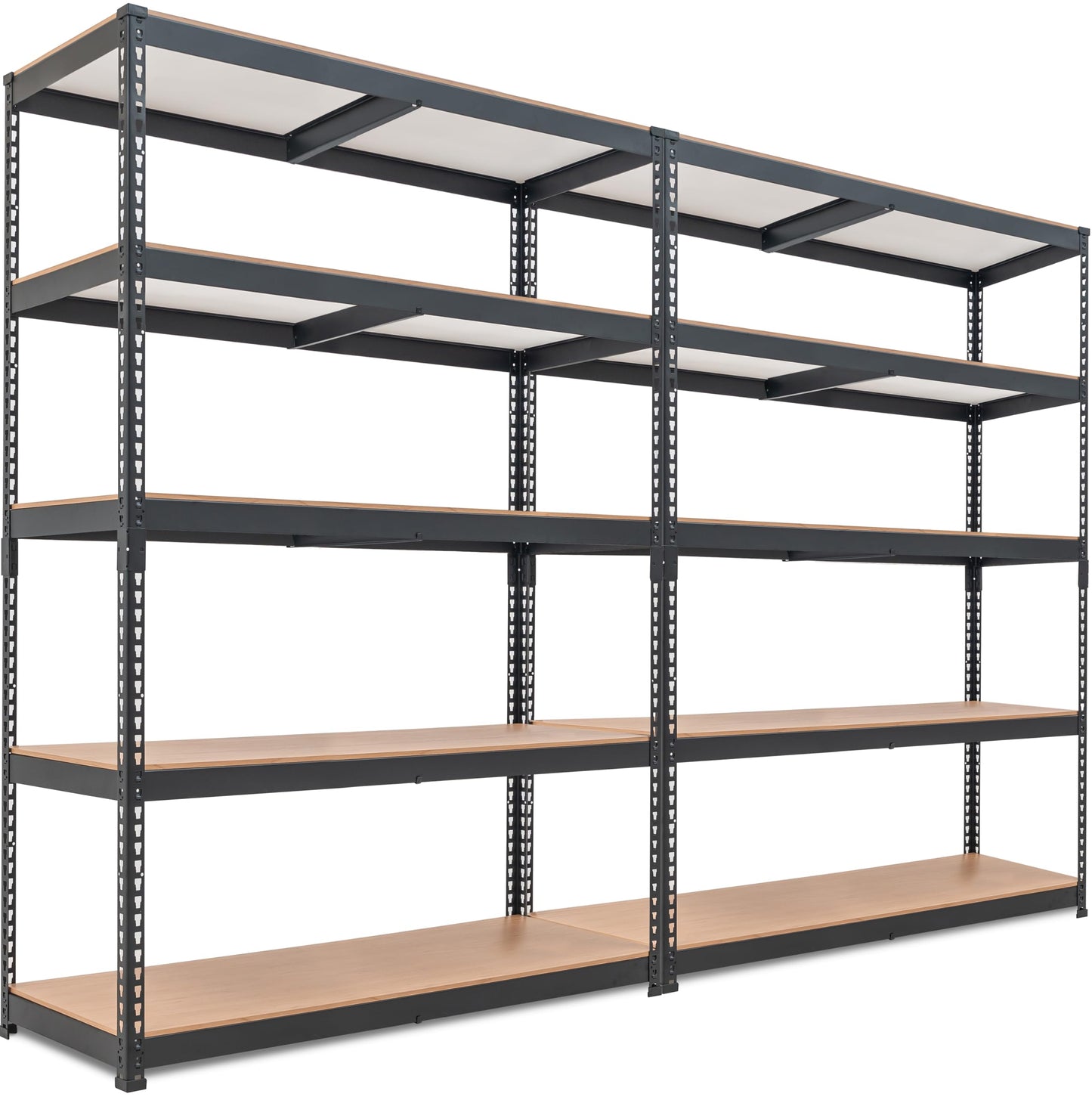 HOMEDANT 5 Tier Laminated Boltless Heavy Duty Garage Storage Adjustable Wide Size Metal Shelving Unit Utility Rack Shelves Organization Multipurpose Shelf Shed Warehouse 47.7"W x 24.1"D x 71.3"H 2Pack