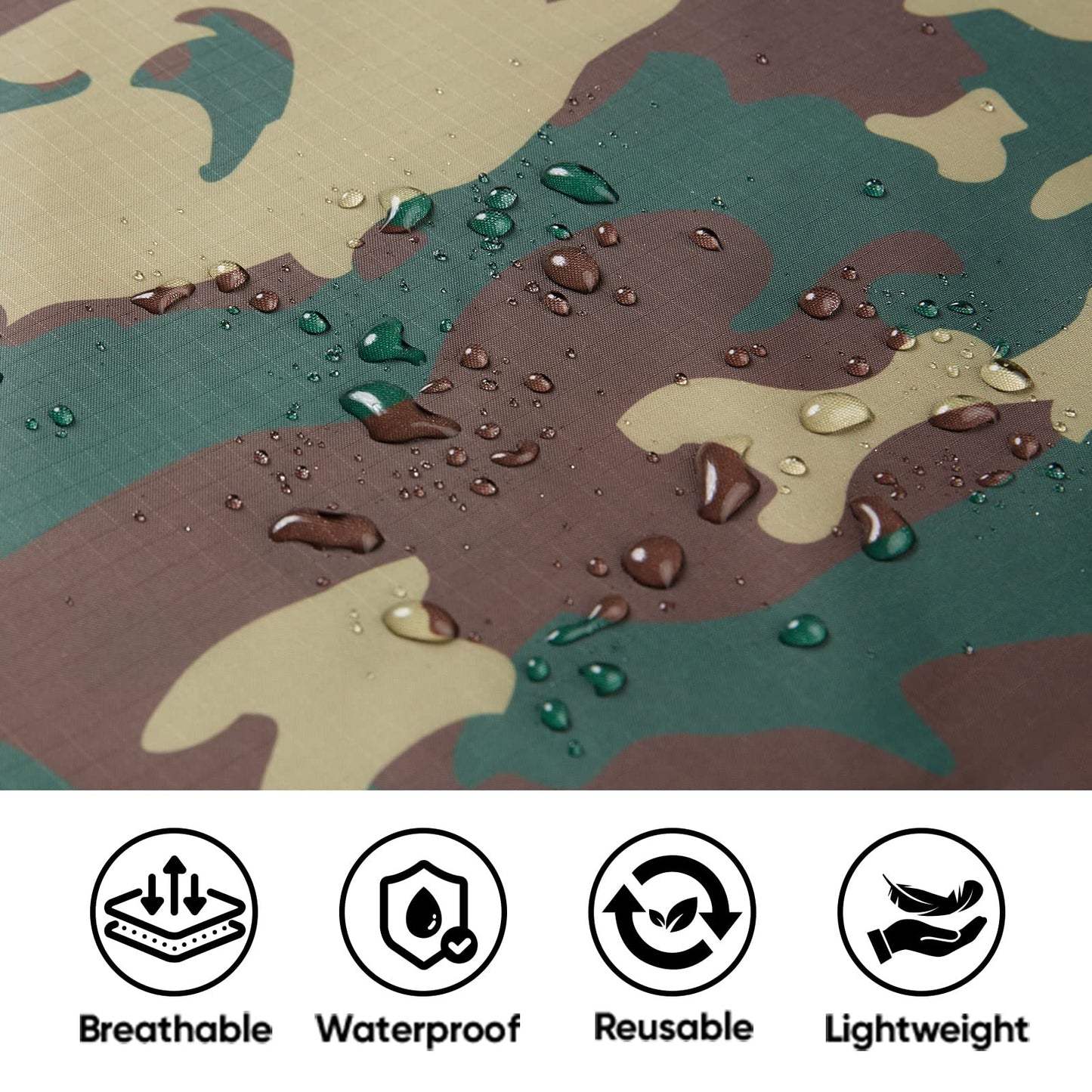 PTEROMY Hooded Rain Poncho for Adult with Pocket, Waterproof Lightweight Unisex Raincoat for Hiking Camping Emergency