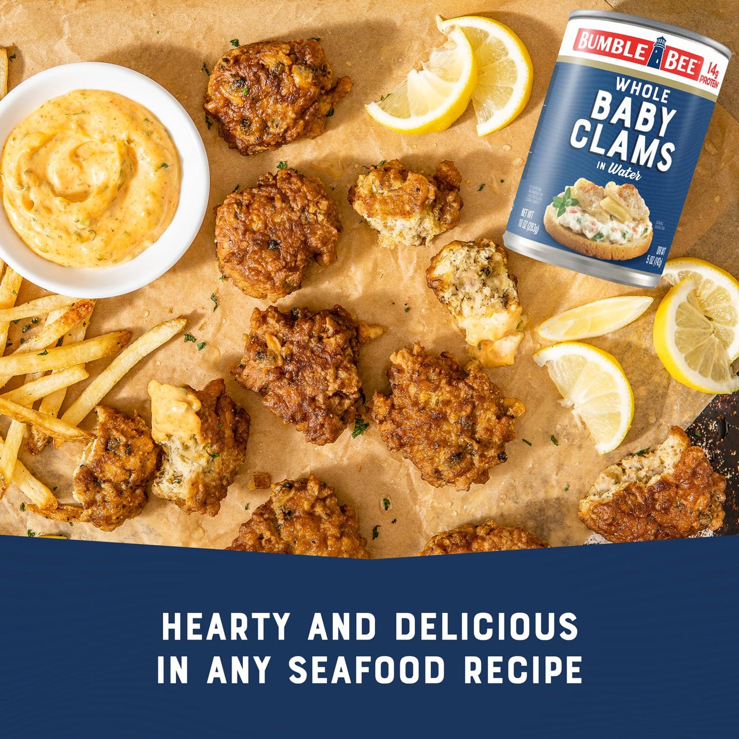 Bumble Bee Whole Baby Canned Clams, 10 oz Can (Pack of 12) - Ready to Eat - 13g Protein per Serving - Gluten Free