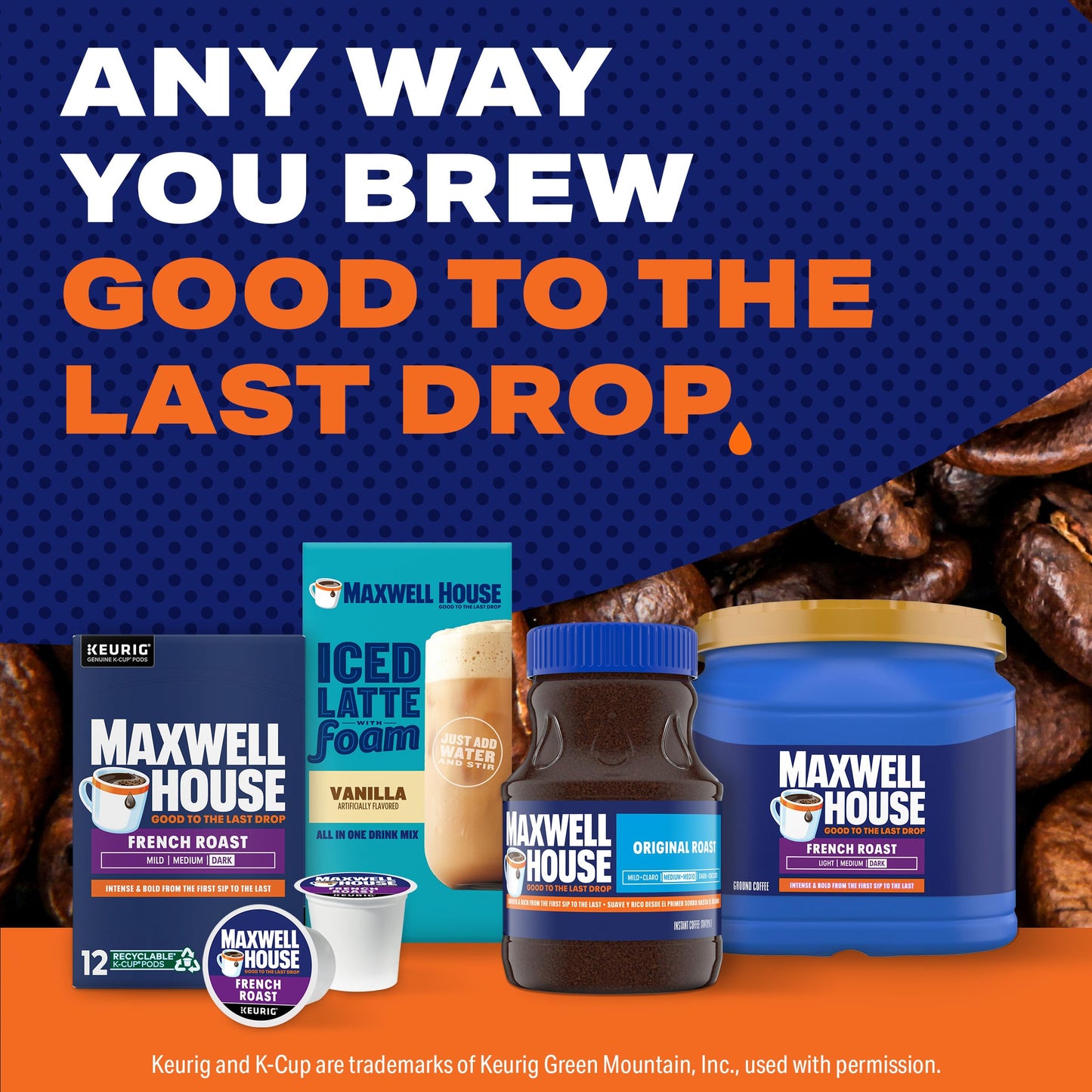 Maxwell House Breakfast Blend Mild Roast Ground Coffee, 38.8 oz Canister