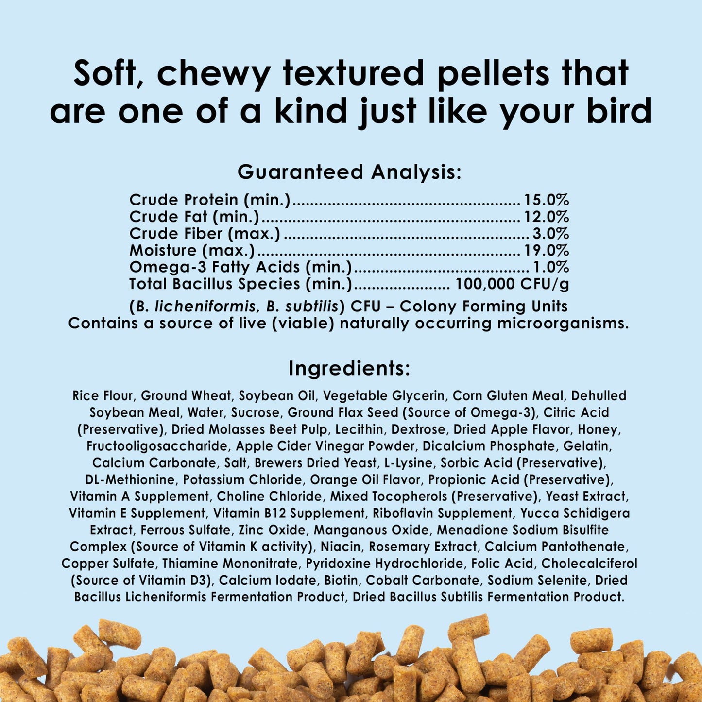 Kaytee Nutri Soft Pet Parrot & Conure Bird Food, 3 Pound
