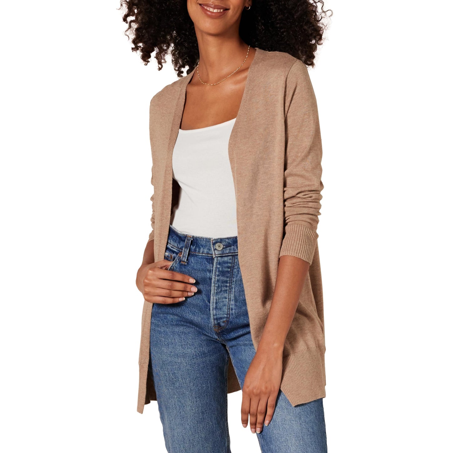 Amazon Essentials Women's Lightweight Long Sleeve Open-Front Cardigan Sweater (Available in Plus Size)