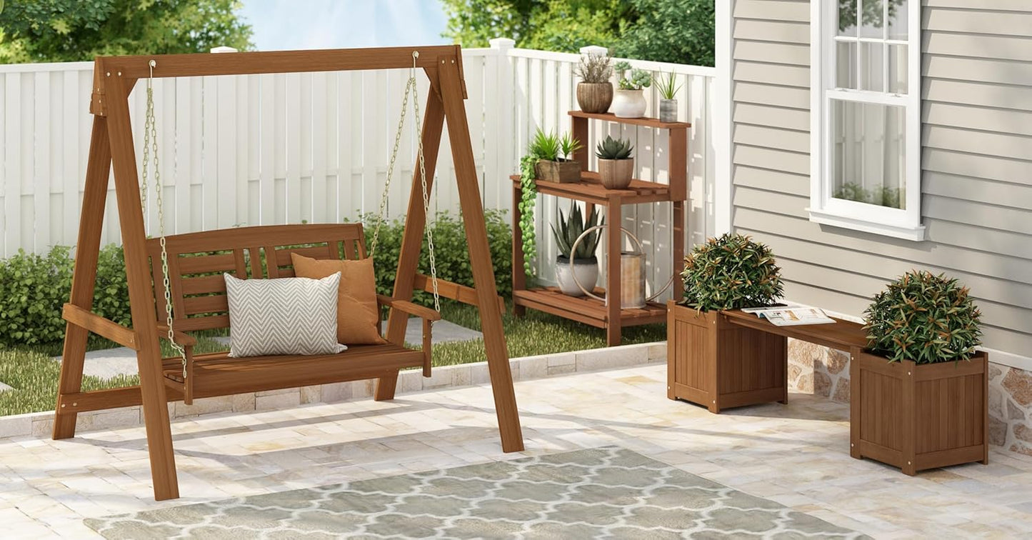 Furinno FG16011 Tioman Hardwood Flower Box, Brown