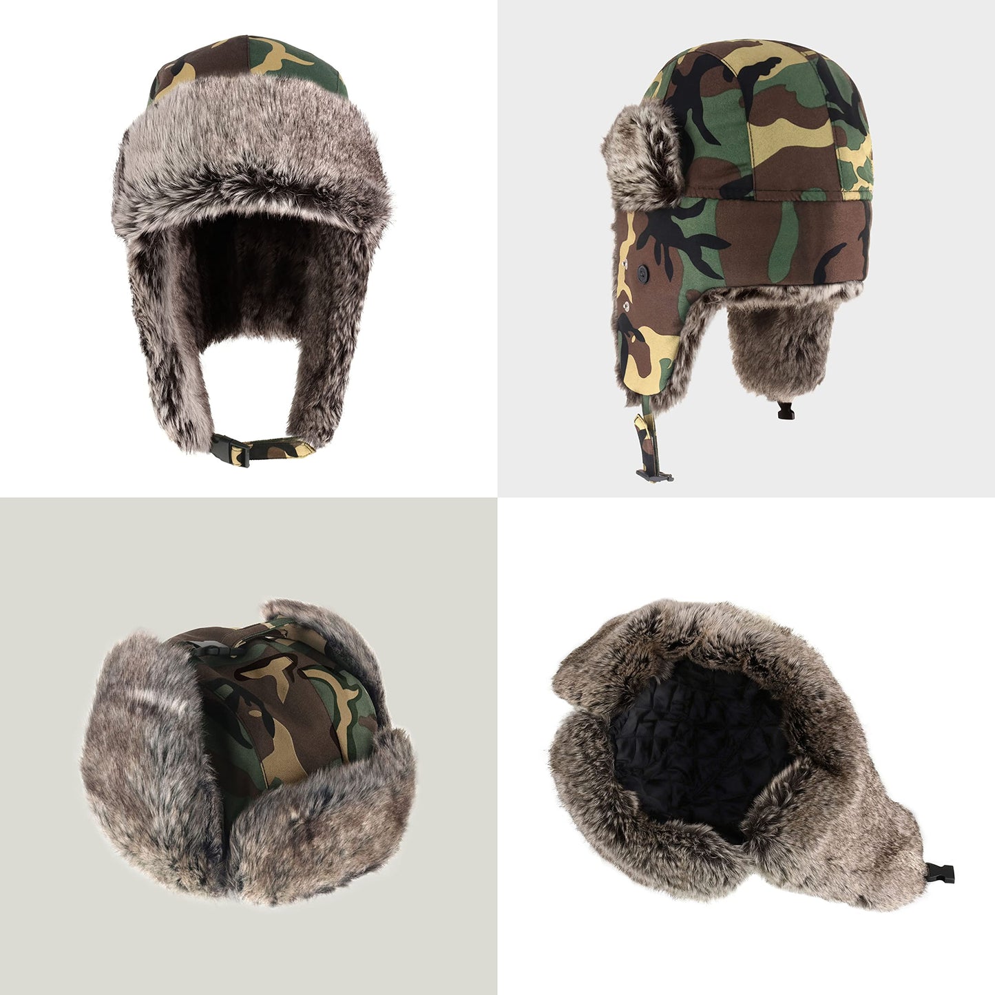 CHOK.LIDS Waterproof Winter Trappers Unisex Premium Strength Ushanka Ear Flap Chin Strap Cold Weather Outdoor