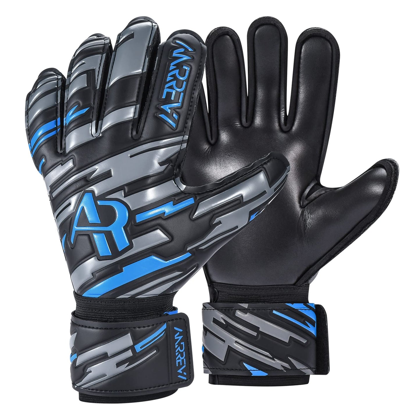 Anrrew Soccer Goalie Gloves with fingersave and Double Wrist Protection.Goalkeeper Gloves Provide Extreme Strong Control and Grip.Soccer Gloves for Youth,Kids,Adult