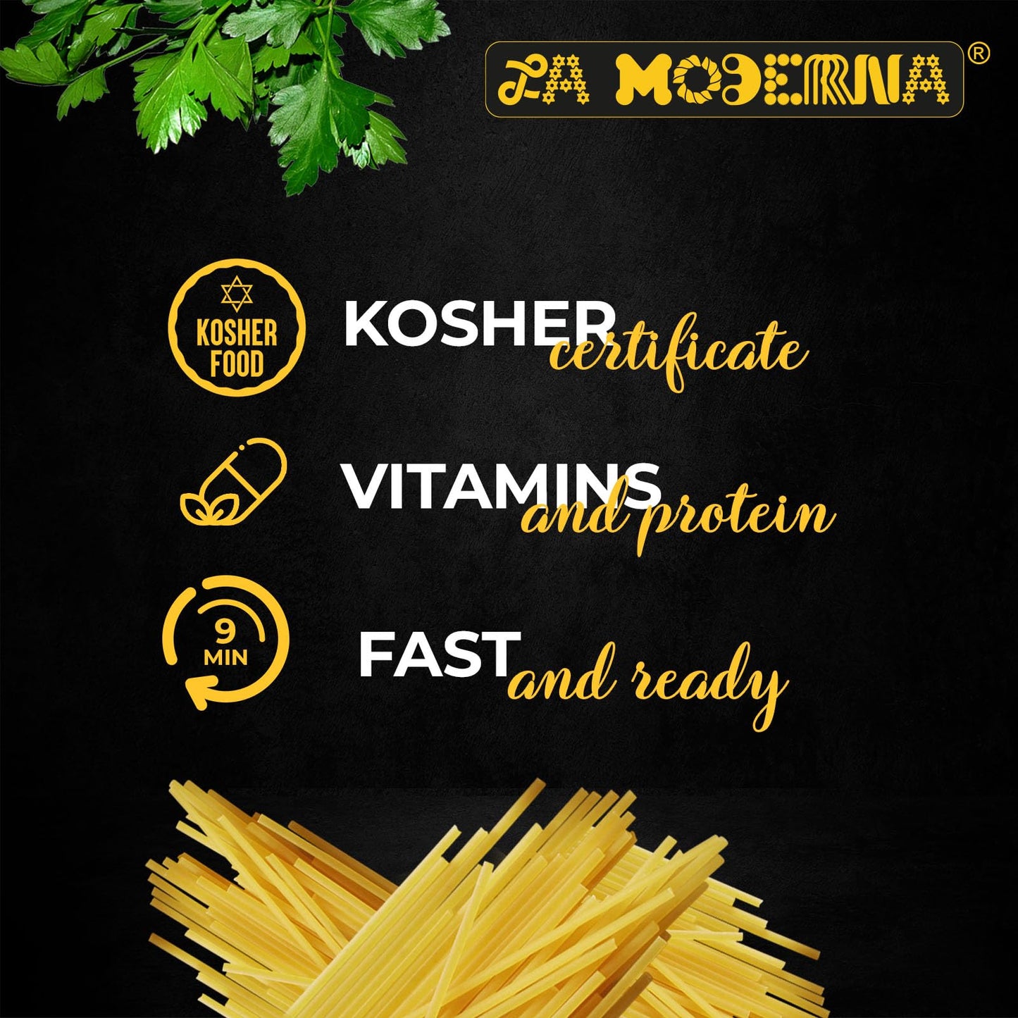 LA MODERNA, Noodles, Pasta, Made with Durum Wheat Grits, Enriched with Vitamins and Iron, 7 oz, Pack of 20