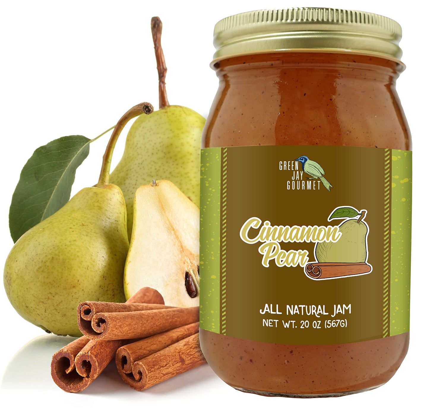 Green Jay Gourmet Spicy Jam Variety Pack - All-Natural Raspberry Jalapeno Jam, Strawberry Jalapeno Jam, Blackberry Jalapeno Jam - Vegan, Gluten-free Jam - No Preservatives - USA Made - 3 x 20 Ounces
