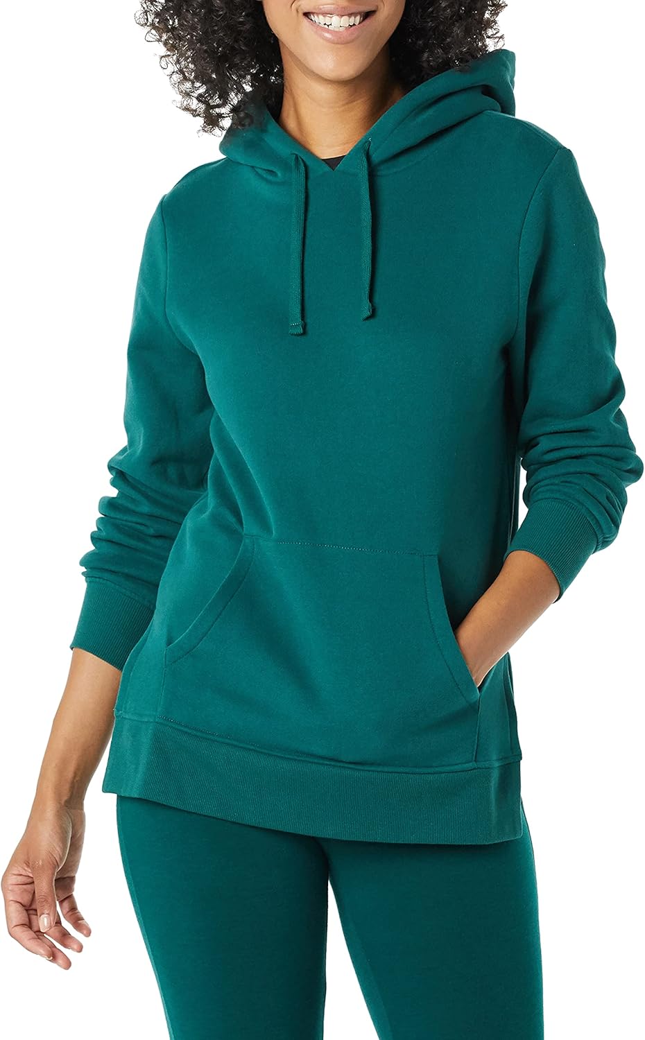Amazon Essentials womens Fleece Hooded Tunic Sweatshirt