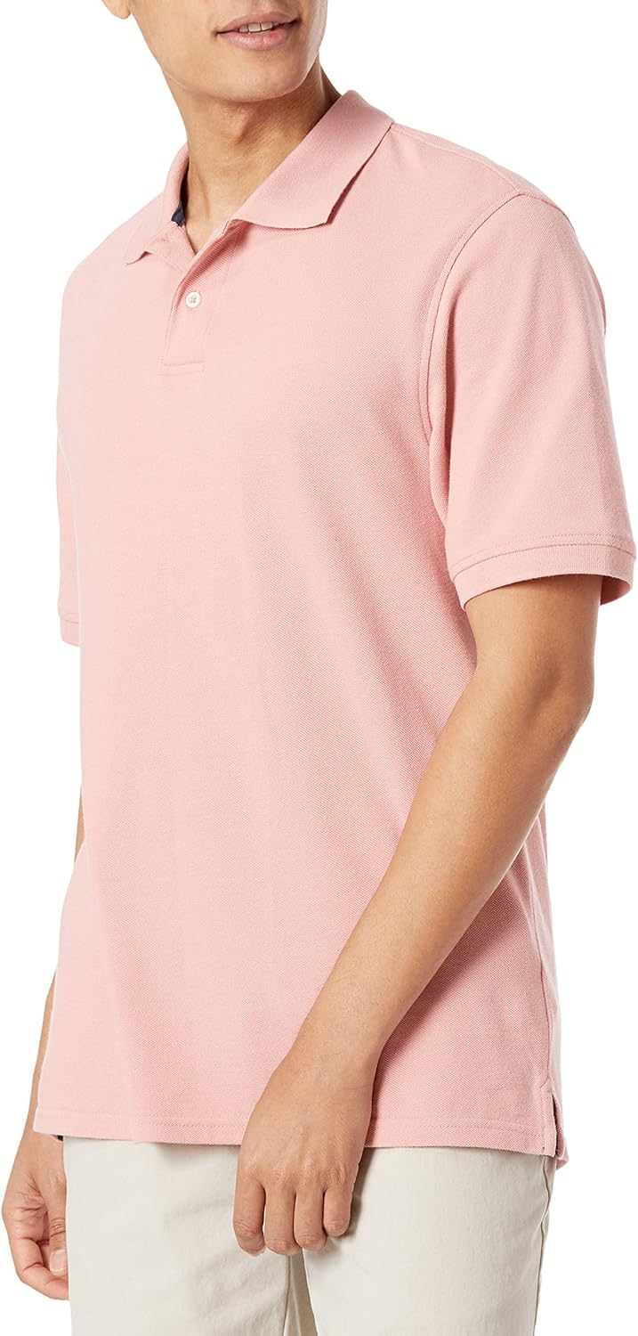 Amazon Essentials Men's Regular-Fit Short Sleeve Cotton Pique Polo Shirt (Available in Big & Tall)