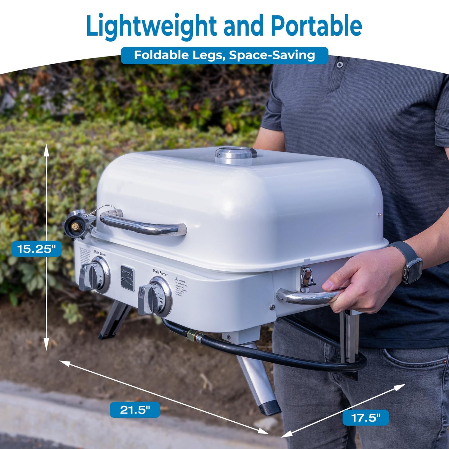 Kenmore 2-Burner Portable Tabletop Retro Gas Grill