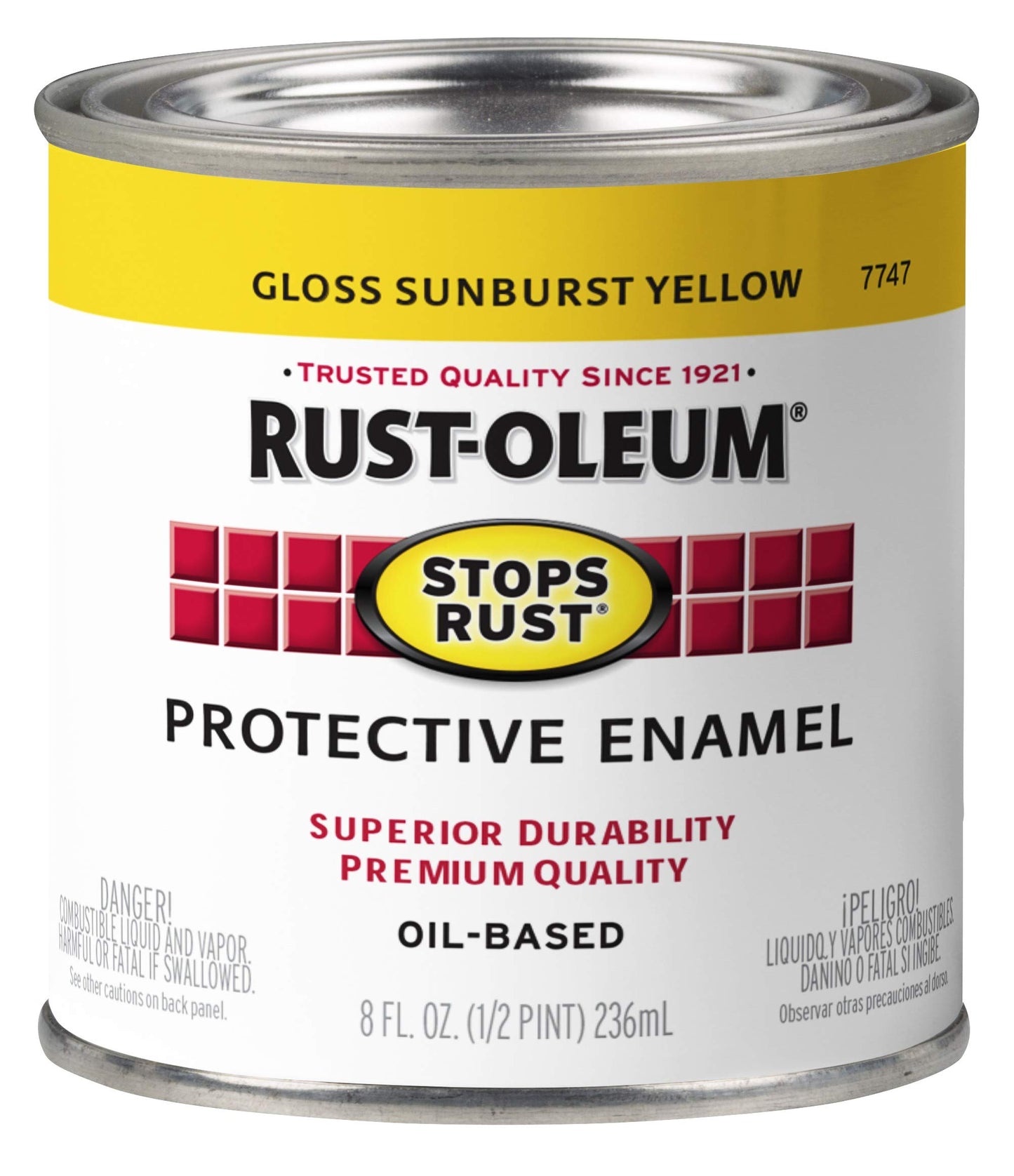 Rust-Oleum 7779502 Stops Rust Brush On Paint, Quart, Gloss Black, 32 Fl Oz (Pack of 1)
