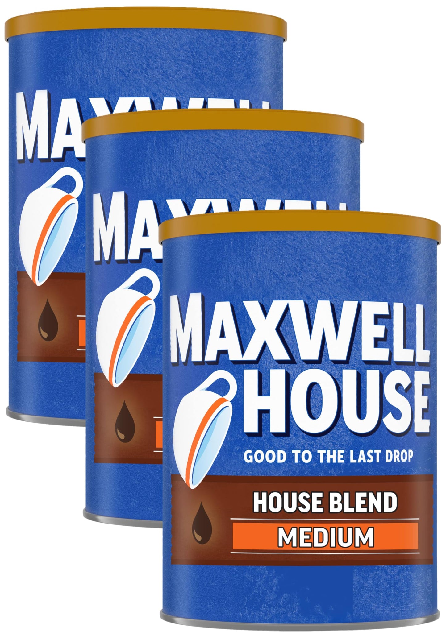 Maxwell House Breakfast Blend Mild Roast Ground Coffee, 38.8 oz Canister