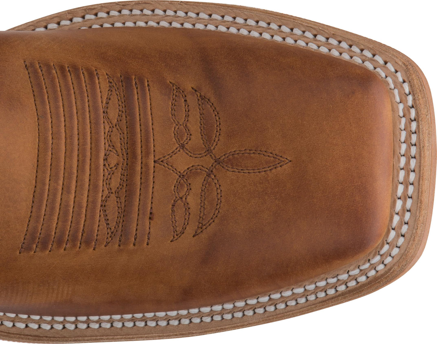 Justin Caddo 11" Western Boots for Men - Durable Premium Full-Grain Leather Square Toe Cowboy Boots Built with Full Double-Stitch Welt Construction