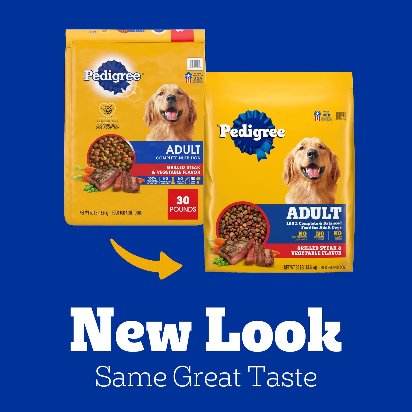 Pedigree Complete Nutrition Adult Dry Dog Food, Grilled Steak & Vegetable Flavor, 18 lb. Bag