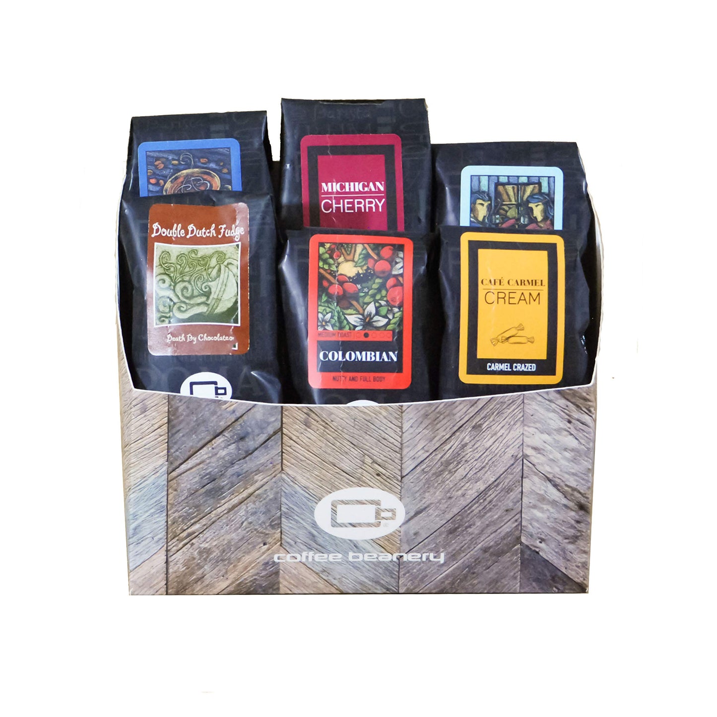 Indulgent Coffee Selection Gift Box | 100% Specialty Arabica Coffee | 12 Sample Bags of Medium Roast Ground Coffee