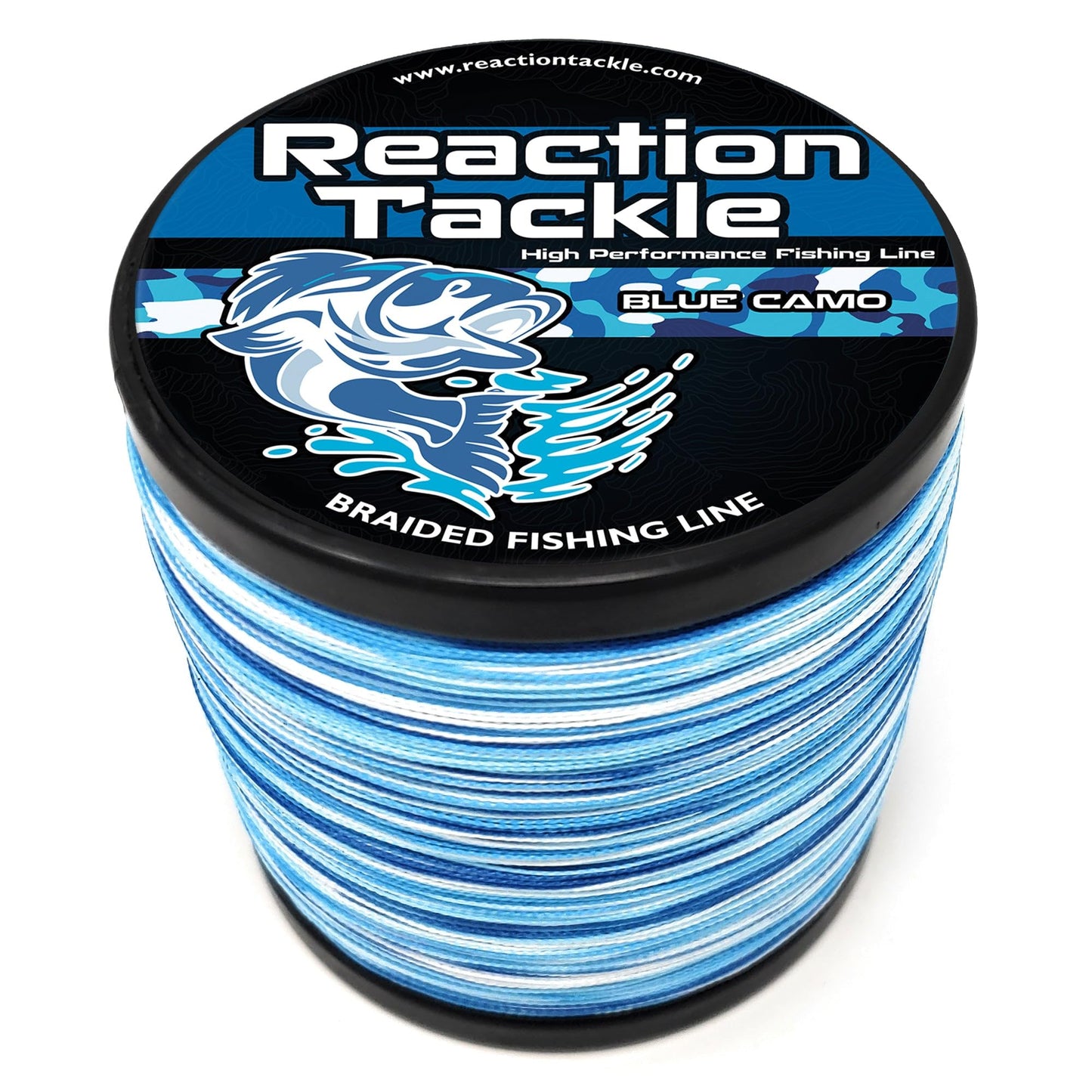 Reaction Tackle Braided Fishing Line Blue Camo 8LB 150yd