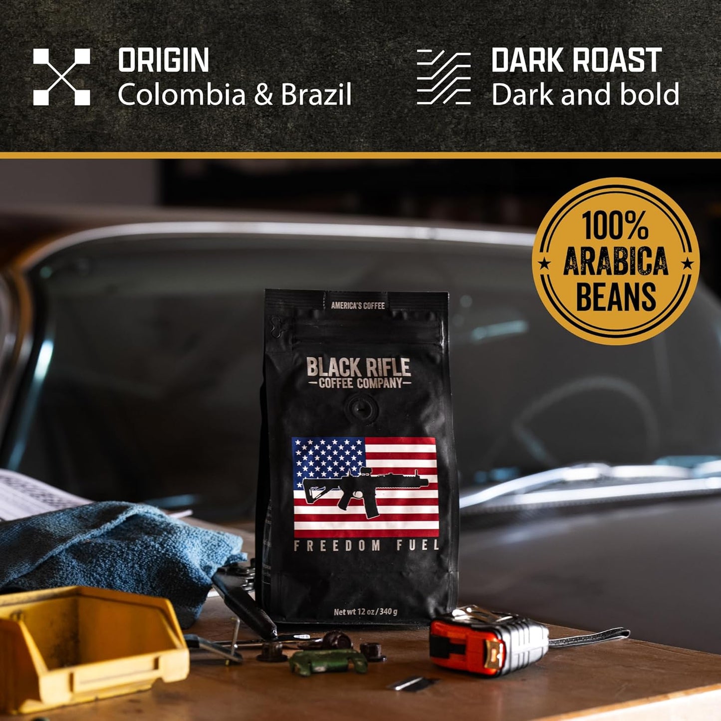 Black Rifle Coffee Company Tactisquatch Dark Roast Ground Coffee, 40 OZ Bag