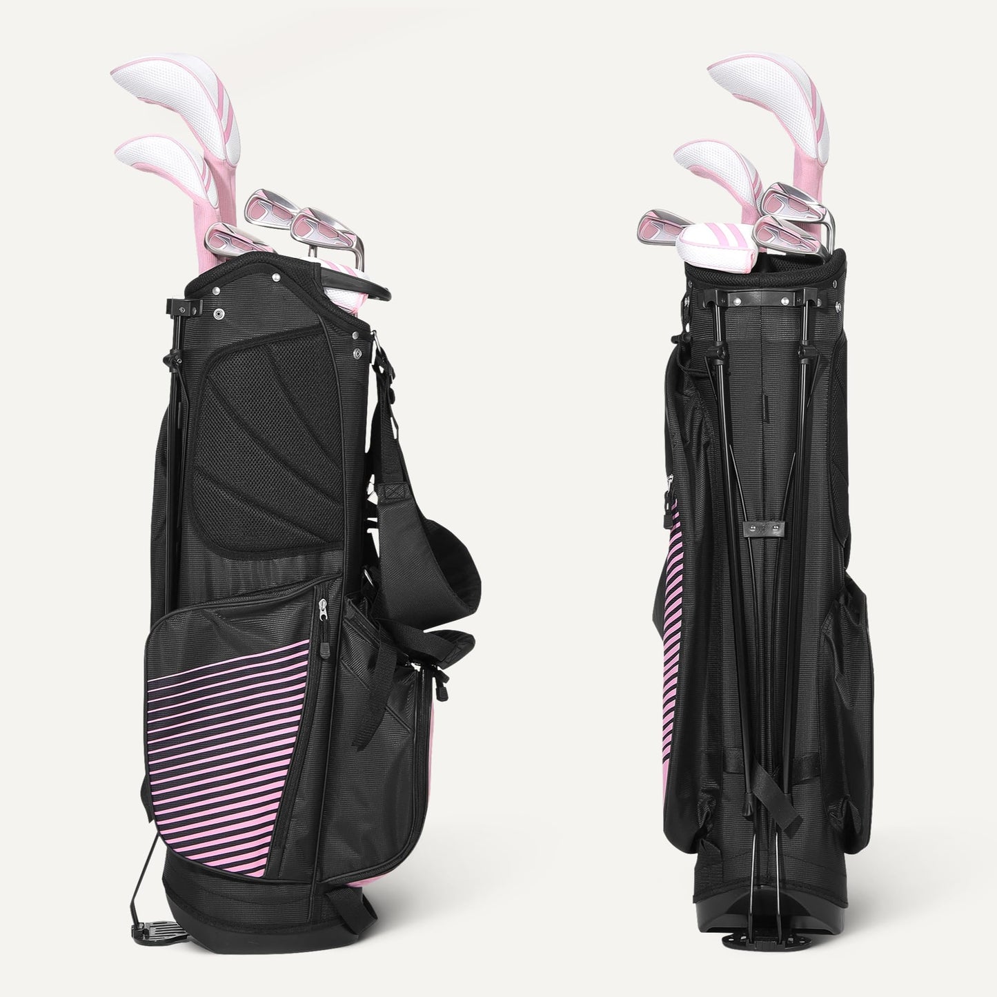 Amazon Basics Golf Club Set, 6- Piece with Stand Bag, Oversized Clubface, Low Center of Gravity