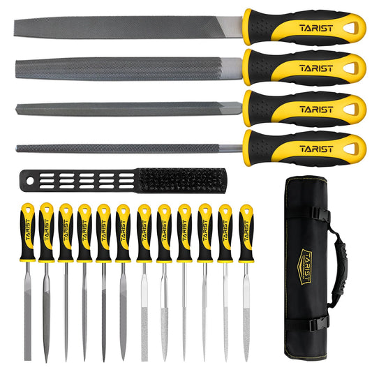 3-Piece 8" Wood Rasp File Set, Includes Flat/Half-Round/Round. For Woodworking & Sharping Wood