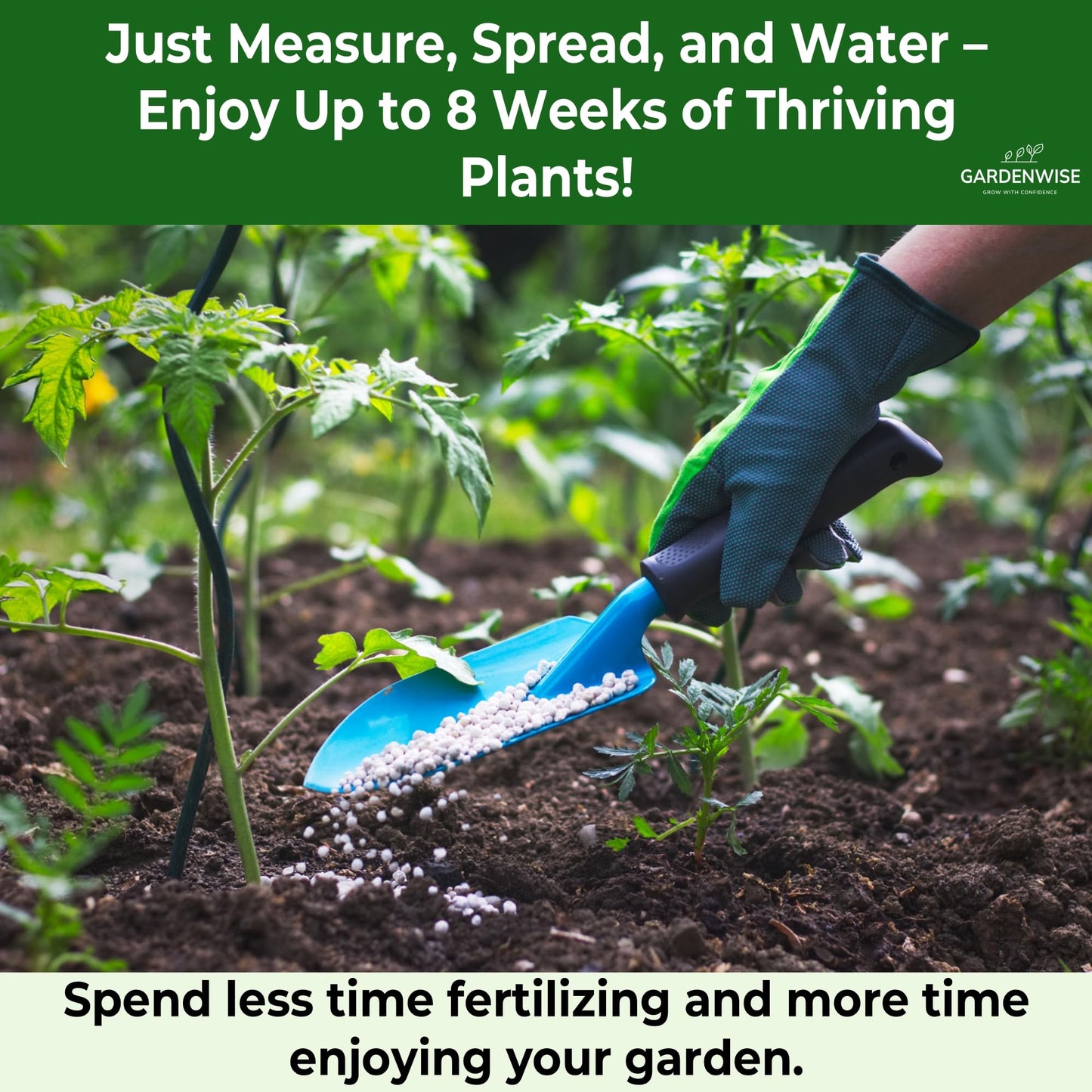 10-10-10 Plant Fertilizer Slow Release - 10 10 10 All Purpose Granular Garden Fertilizer for Vegetables, Tomato, Arborvitae, Shrubs, Rose, Flowers, Fruit, Fig Trees (1/2 Quart)