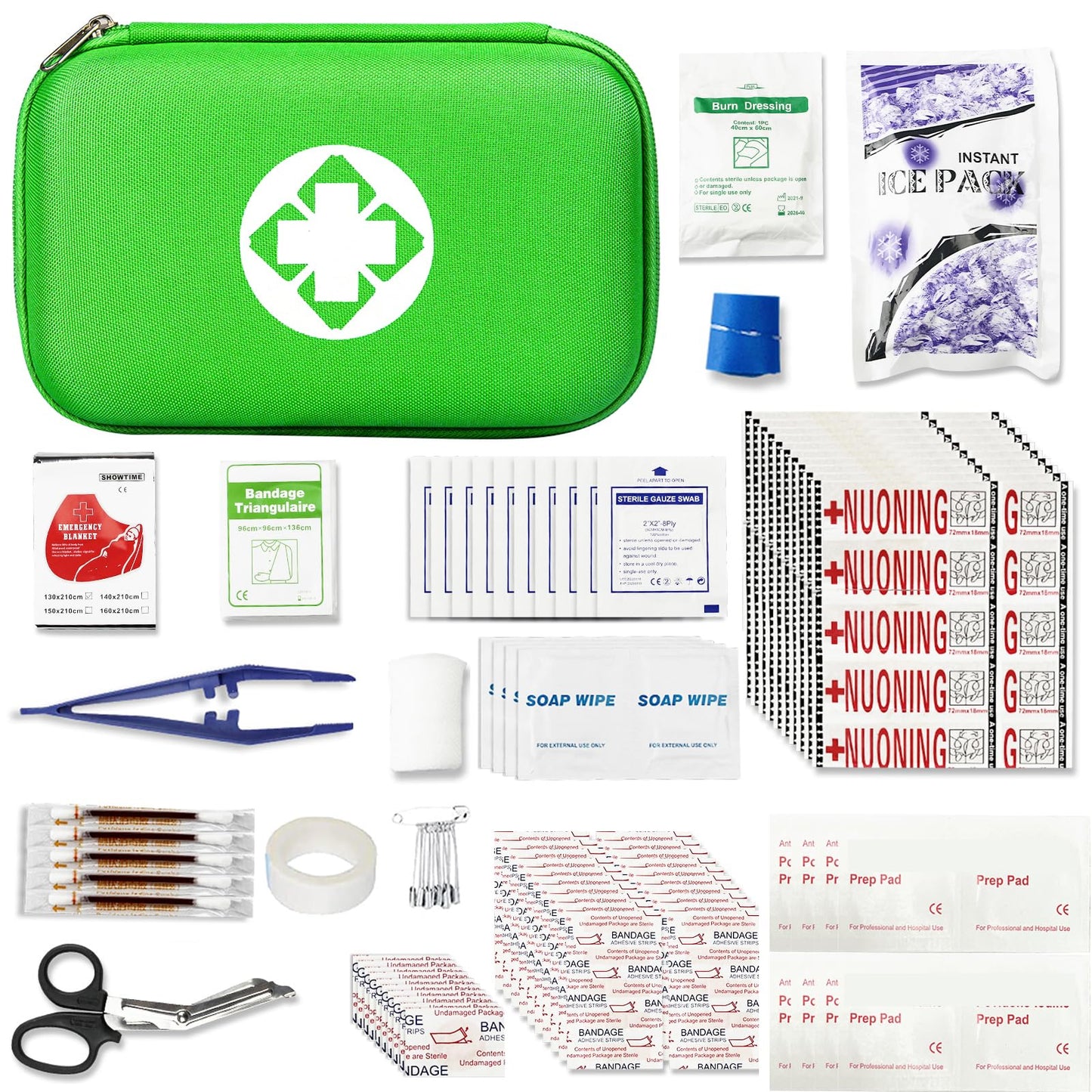 276PCS First Aid Kit Home Car Camping Hiking Emergency Supplies Small Compact Lovely Bag for School Outdoor, Basic Outdoor Essentials Survival Kit for Travel AMORNING
