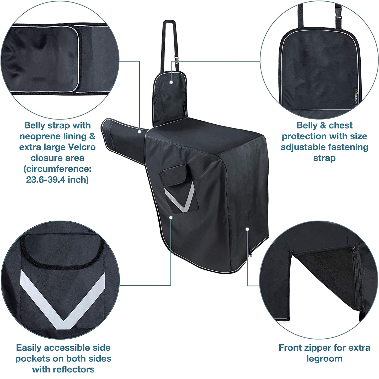 Scooter Leg Cover - Motorbike Leg Cover - Scooter Blanket for All Scooters - Universal Size - German TUV Certified