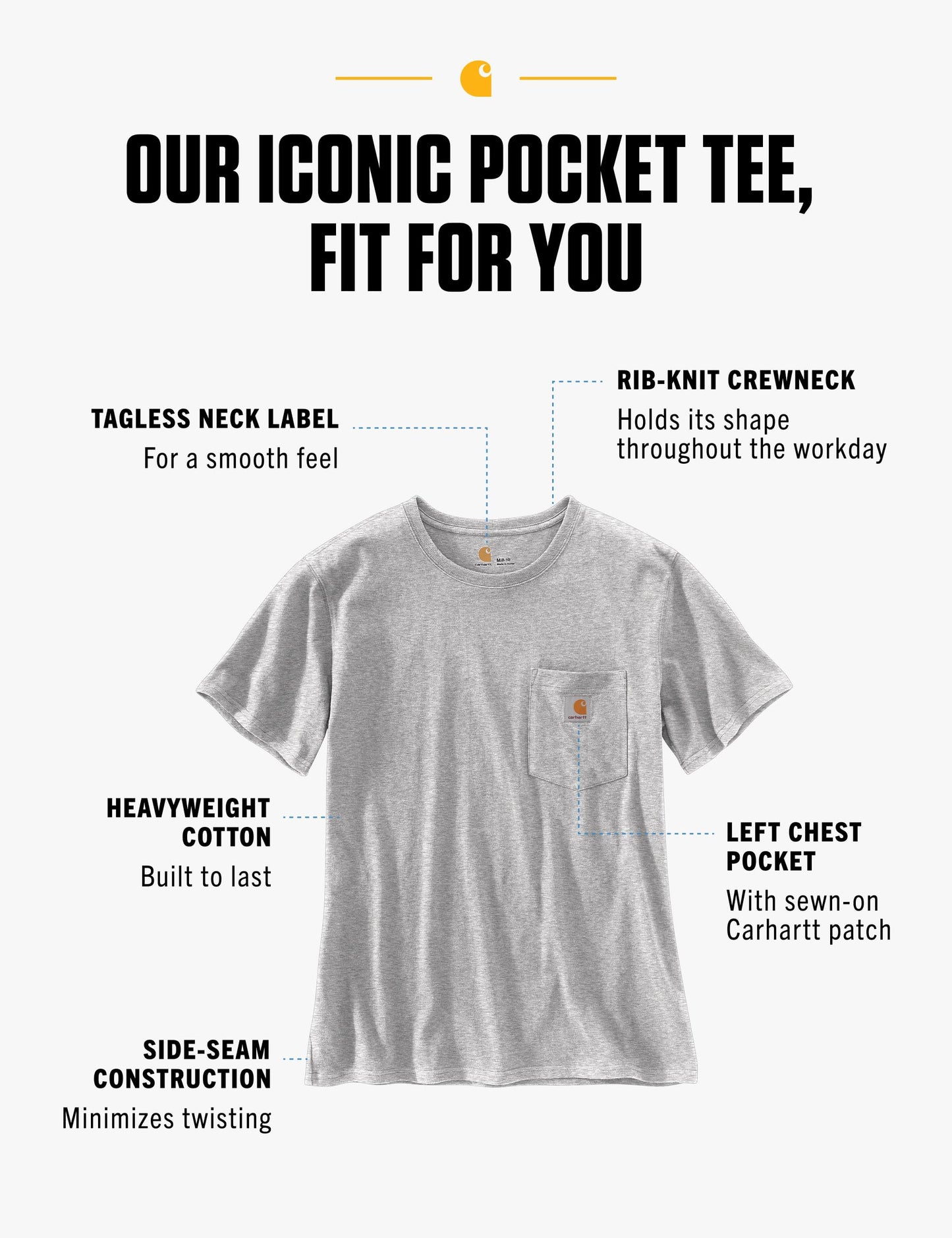 Carhartt Women's Loose Fit Heavyweight Short-Sleeve Pocket T-Shirt