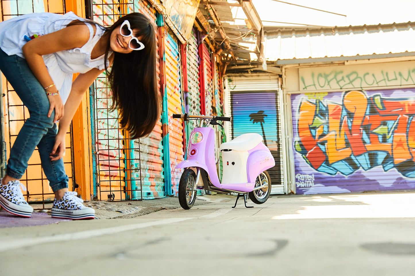 Razor Pocket Mod Miniature Euro 24V Electric Kids Ride On Retro Scooter
