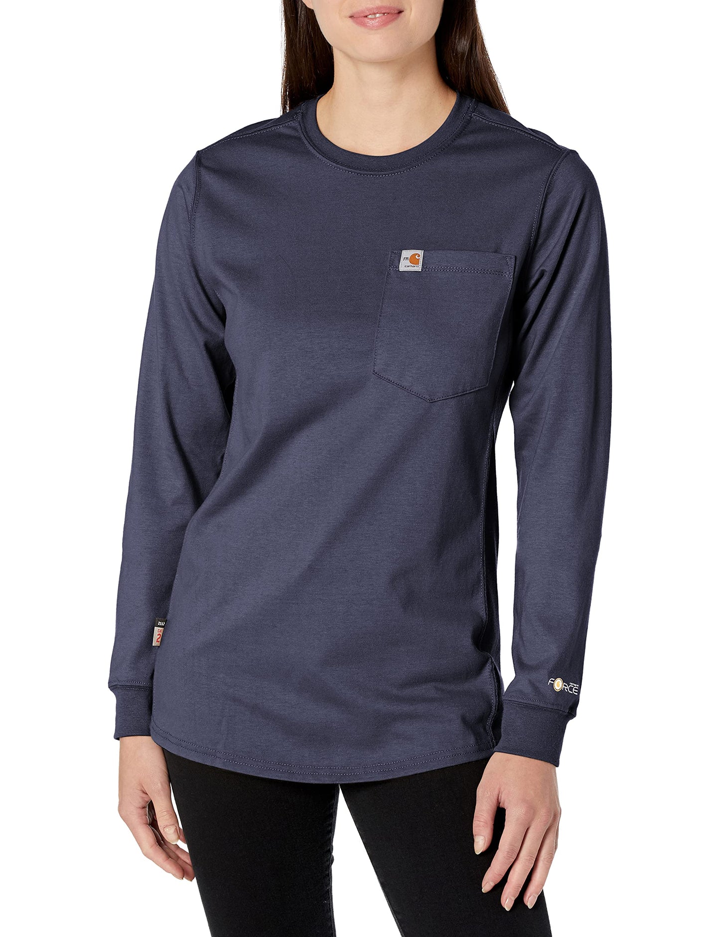 Carhartt Women's Flame Resistant Force Cotton Long Sleeve Crewneck T Shirt